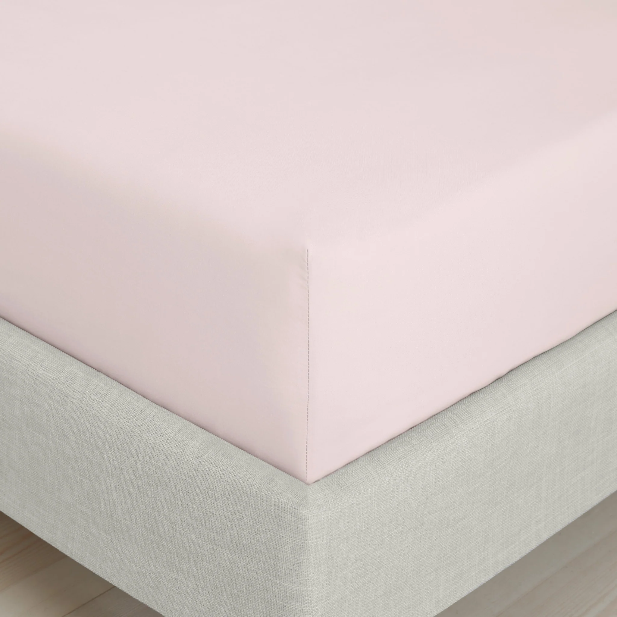 200TC Percale Blush Double Fitted Sheet - Image 2