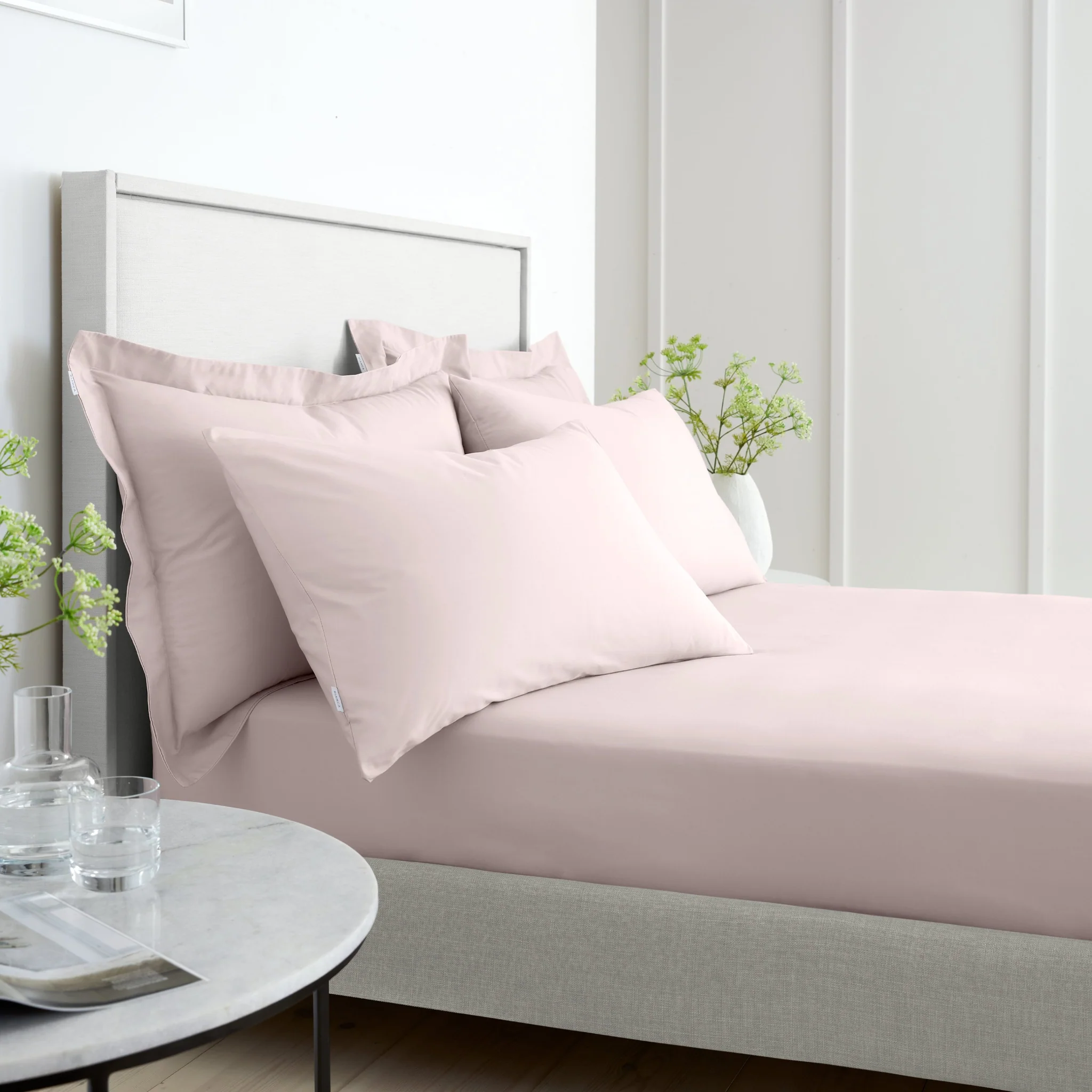 200TC Percale Blush Std Pillowcase Pair - Image 2