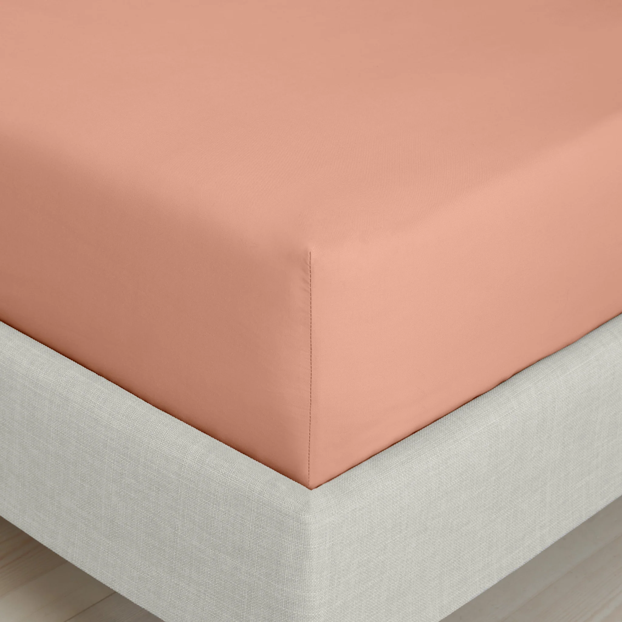 DISC 200TC Percale Clay Double Fitted Sheet - Image 2