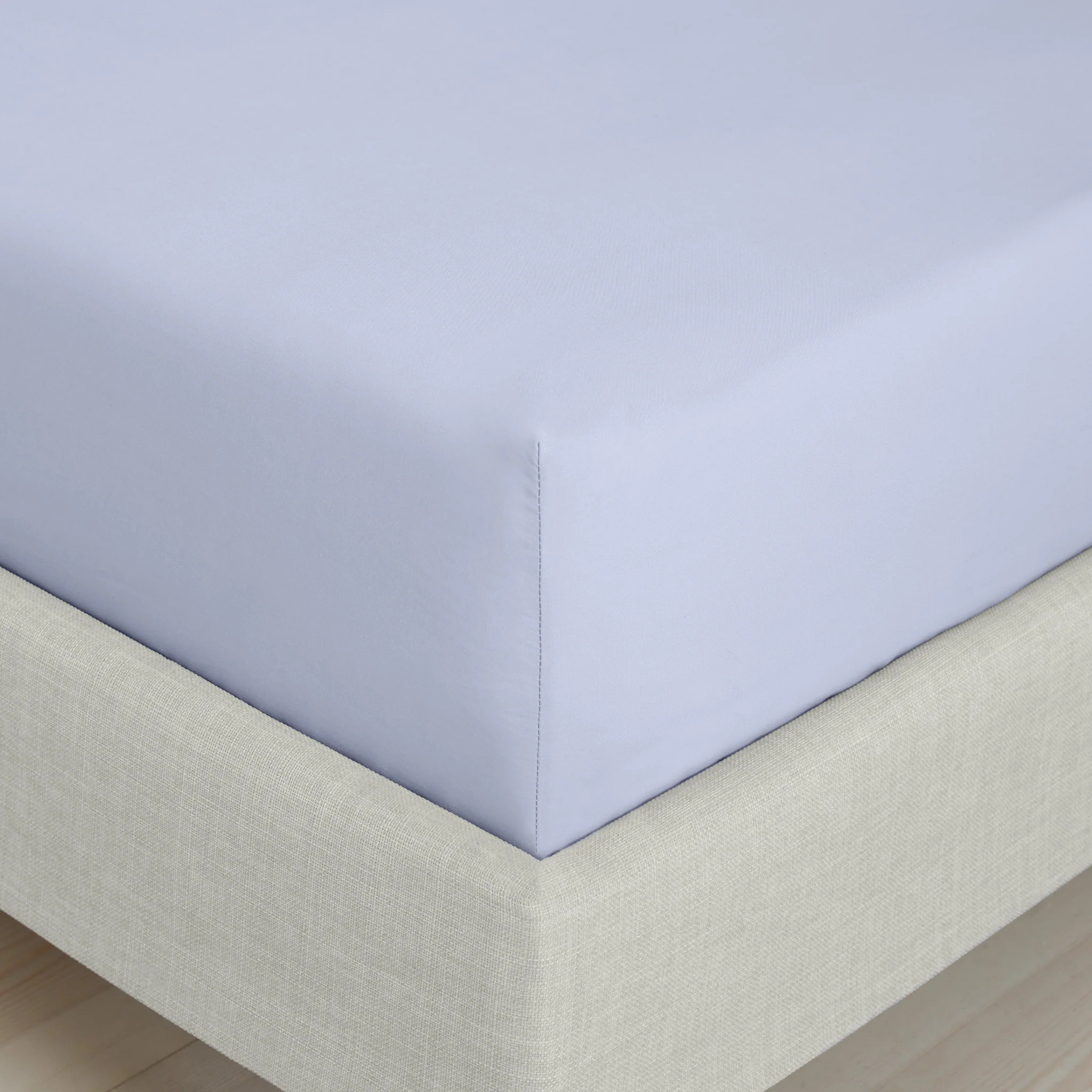 DISC 200TC Percale Lavender Double Fitted Sheet - Image 2