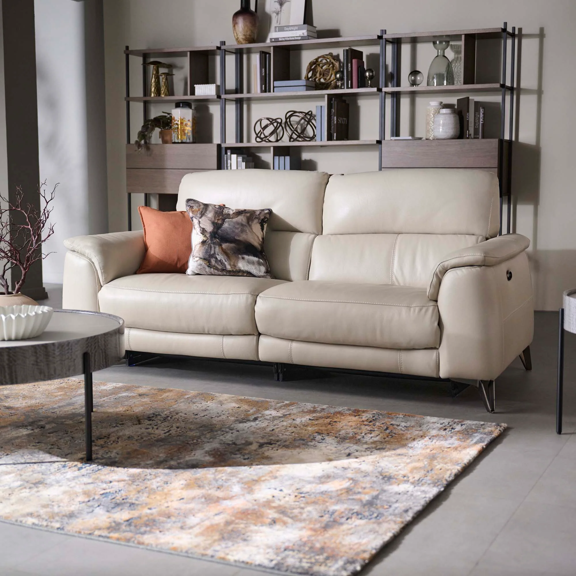 Allegra 3 Seater Recliner Sofa - 2.5 Seater Power Recliner with Power Headrest Cat 20S - Power with Power Headrest & USB - Image 2
