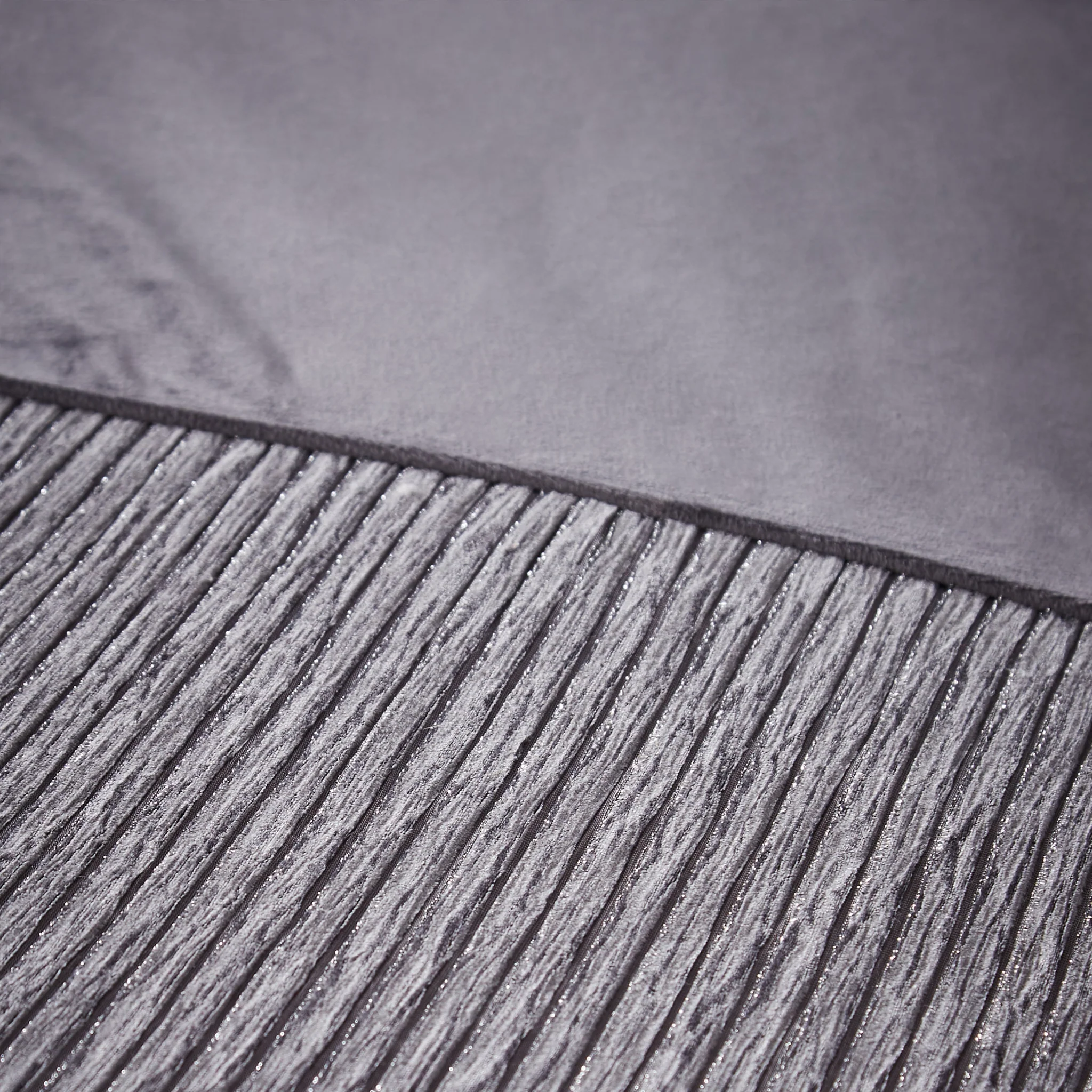 Catherine Lansfield Allure Sparkle Grey Duvet Cover Set - DISC Allure Sparkle Grey Super King Duvet Set - Super King - Image 2