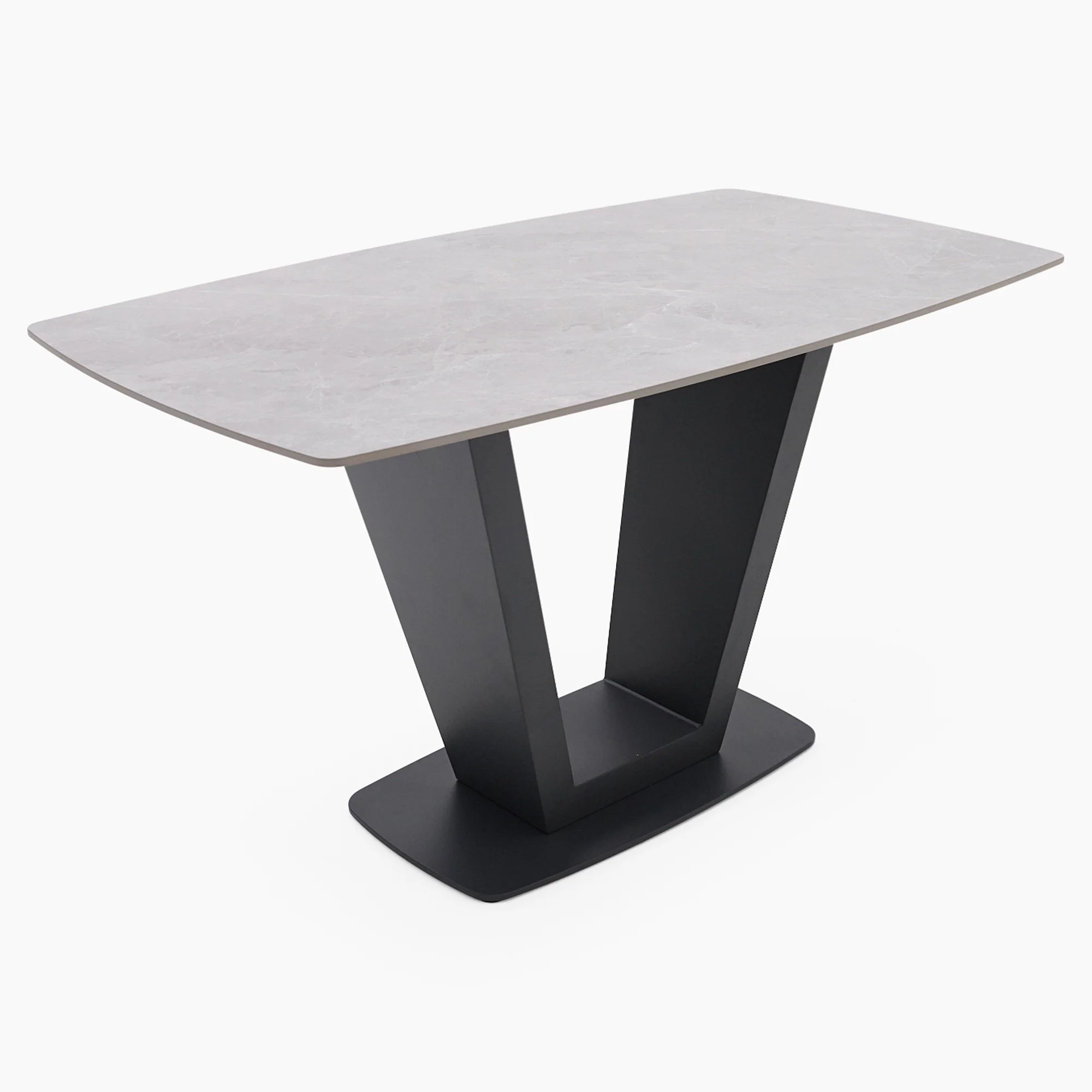 Alpha Compact Dining Table - 135cm Compact Dining Table Grey - Image 5