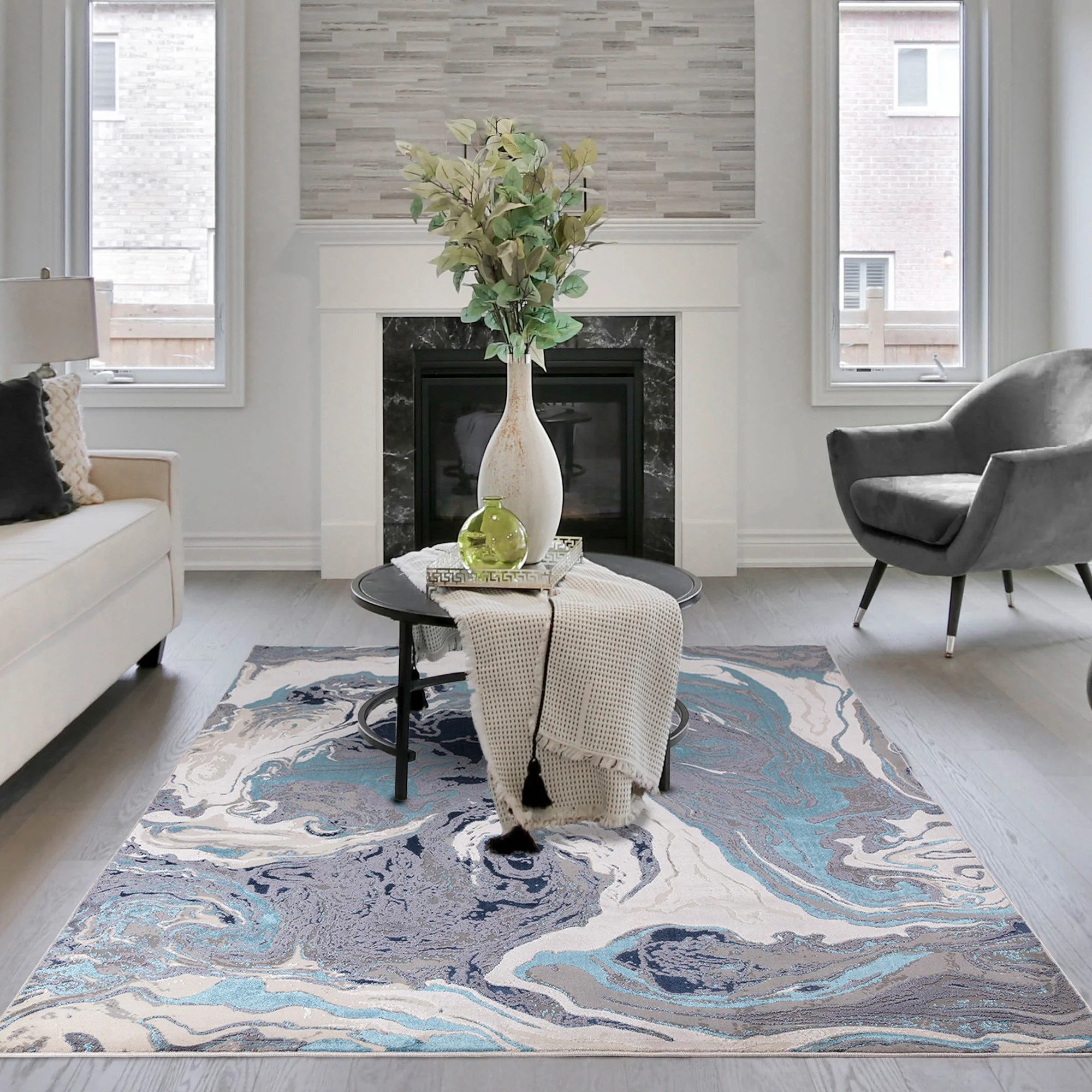 Amelia Ocean Rug - AU18 Ocean - 120cm x 180cm - Image 2