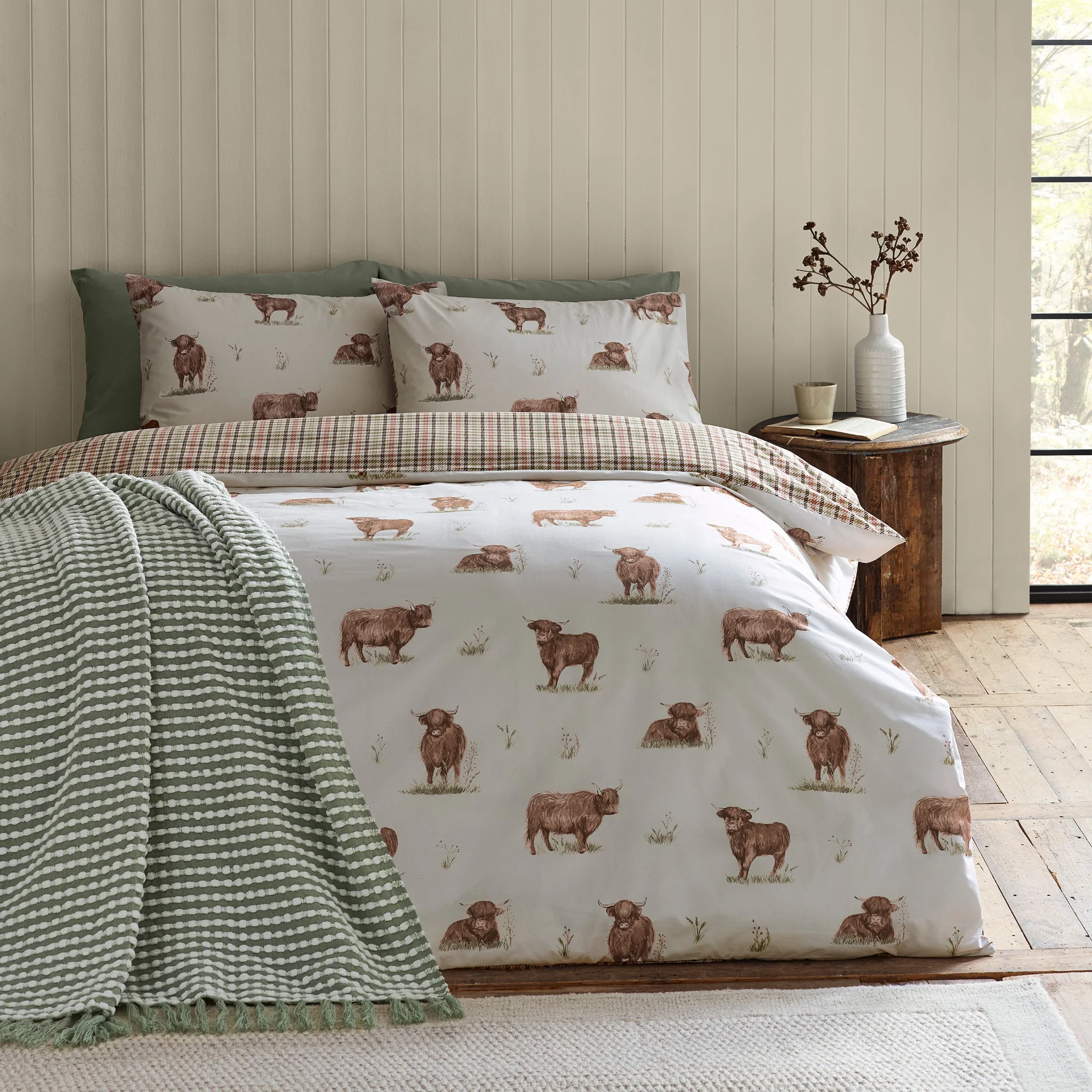 Catherine Lansfield Angus Highland Cow Duvet Set - Angus Highland Cow Duvet Set Double
