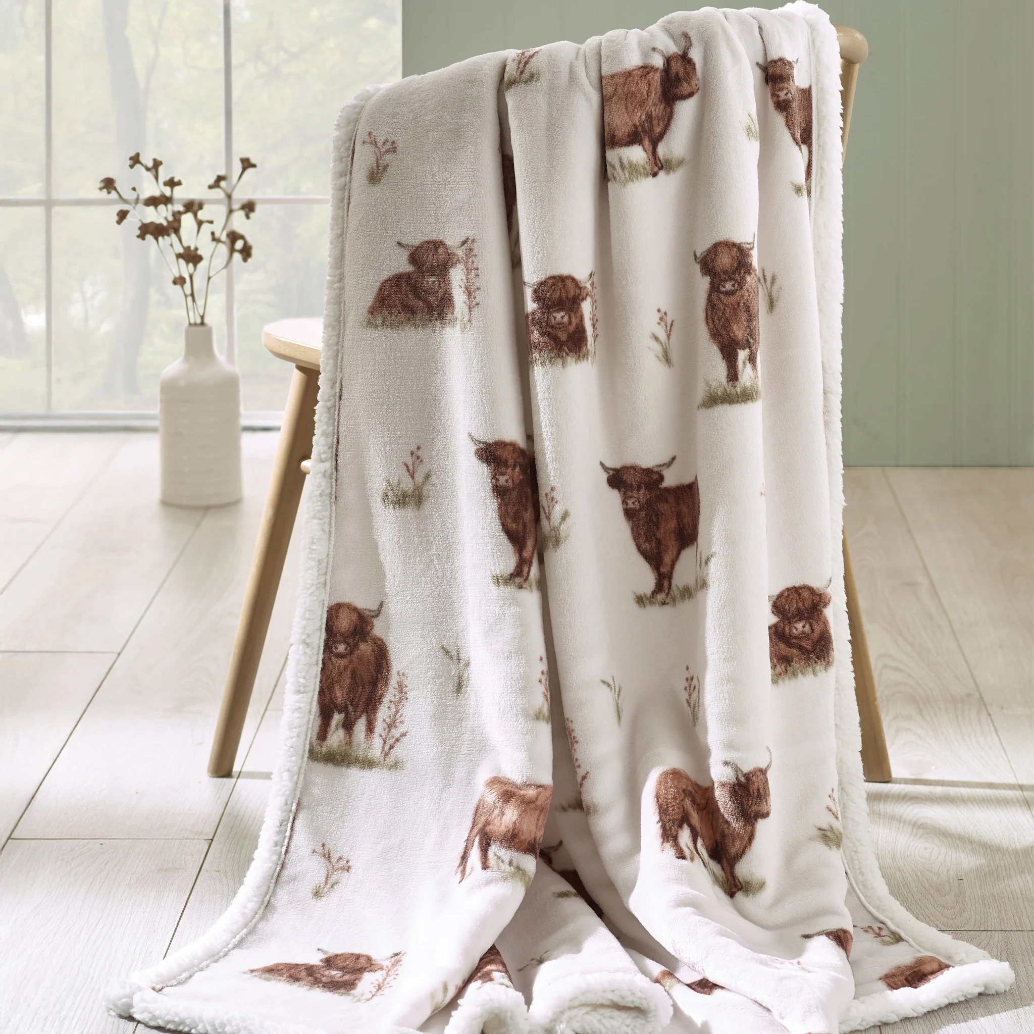 Catherine Lansfield Angus Highland Cow Duvet Set - Angus Highland Cow Duvet Set Double - Image 2