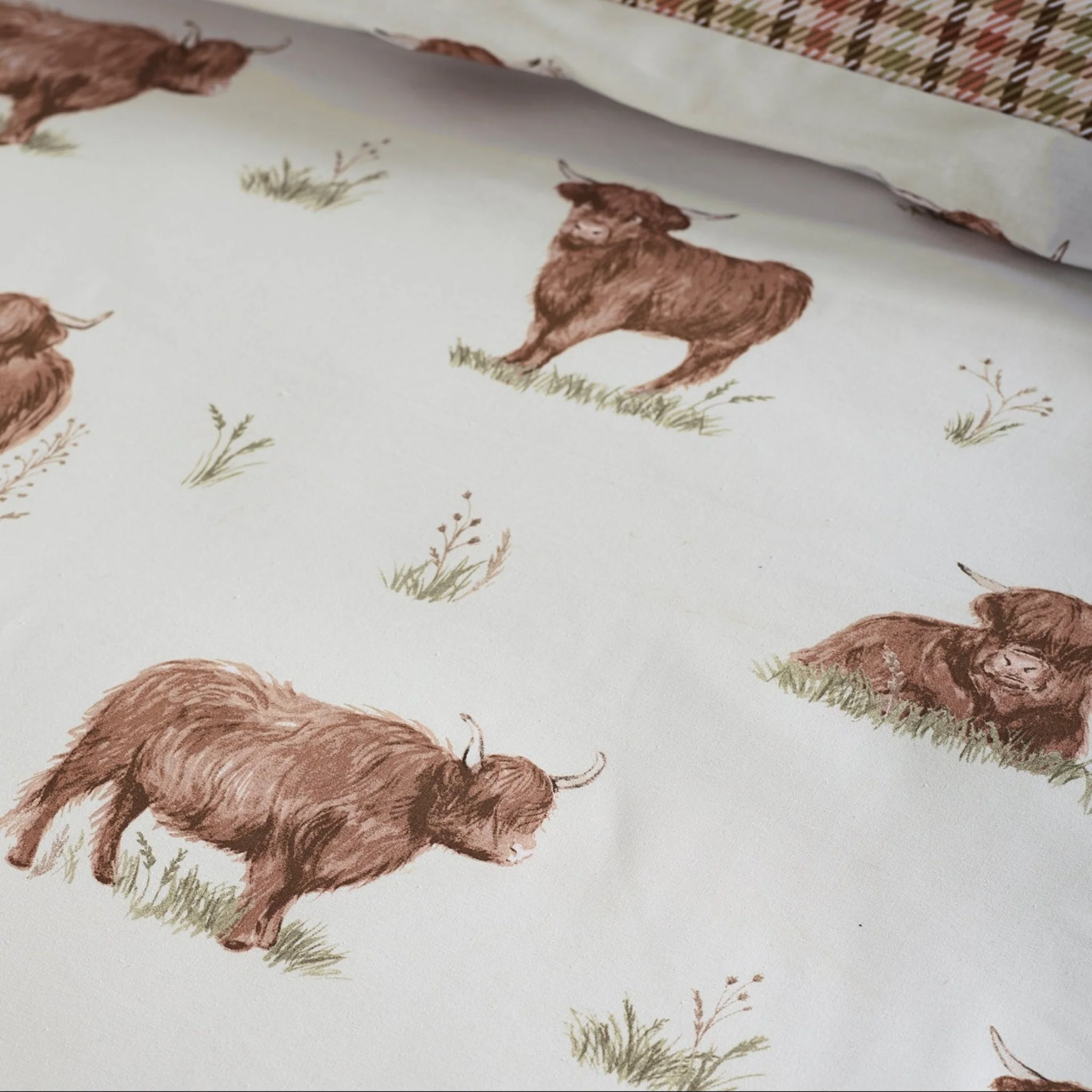 Catherine Lansfield Angus Highland Cow Duvet Set - Angus Highland Cow Duvet Set Double - Image 3