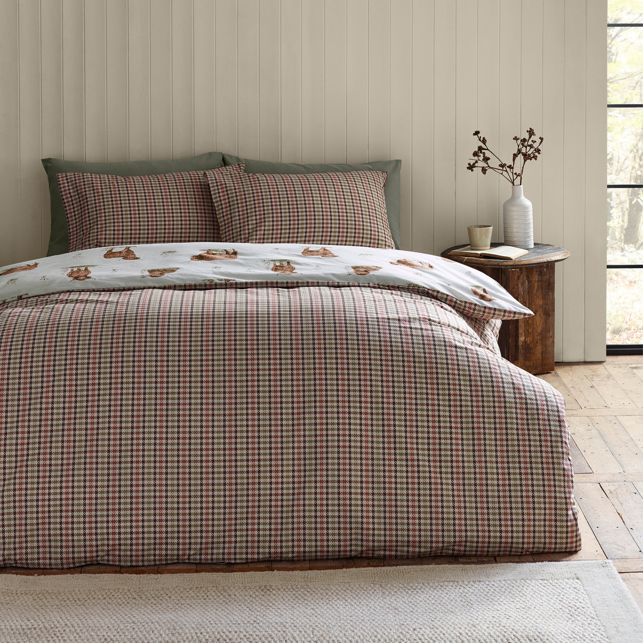 Catherine Lansfield Angus Highland Cow Duvet Set - Angus Highland Cow Duvet Set Double - Image 4