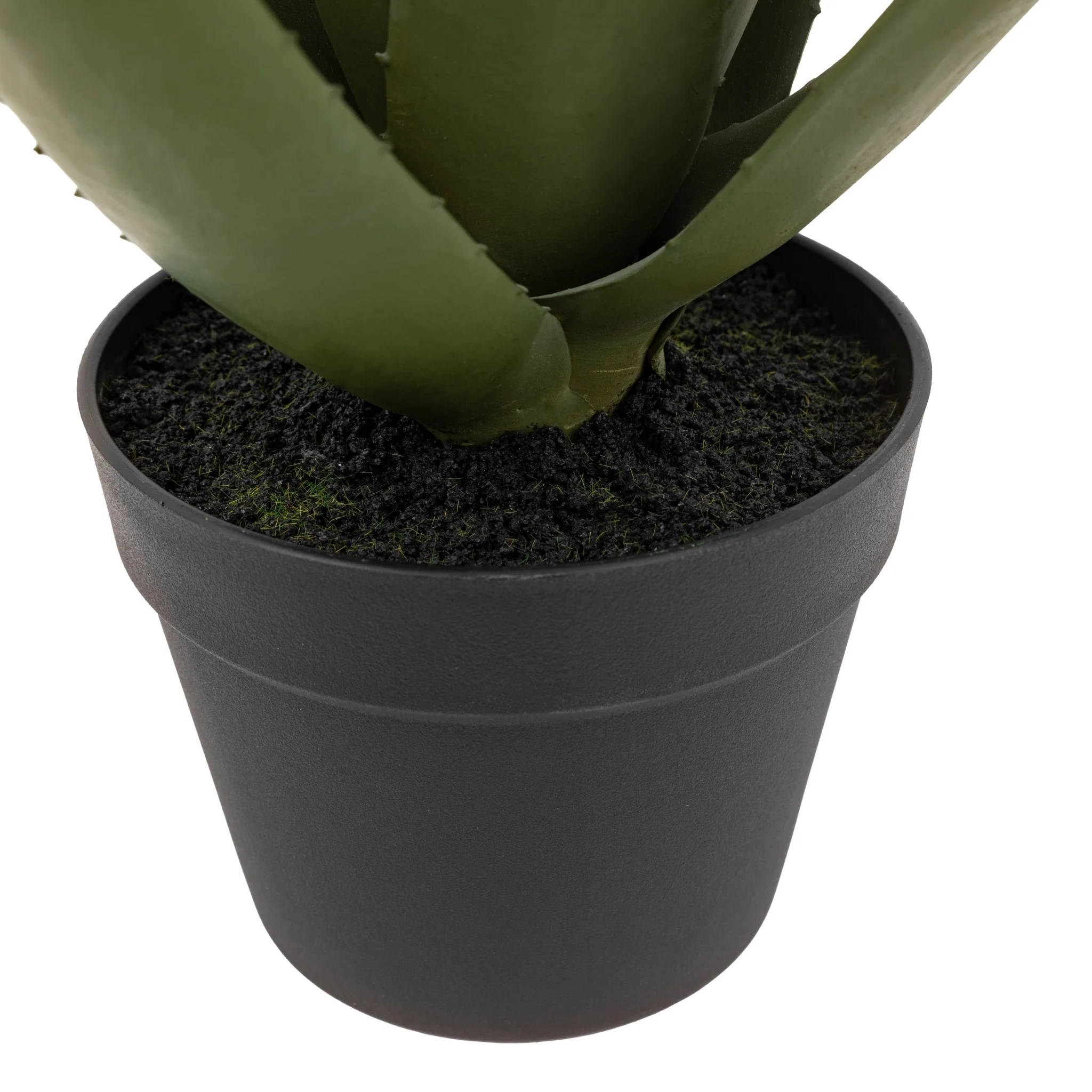 Artificial Aloe Potted Plant With White Flower - Aloe Potted Plant with White Flower - Image 3