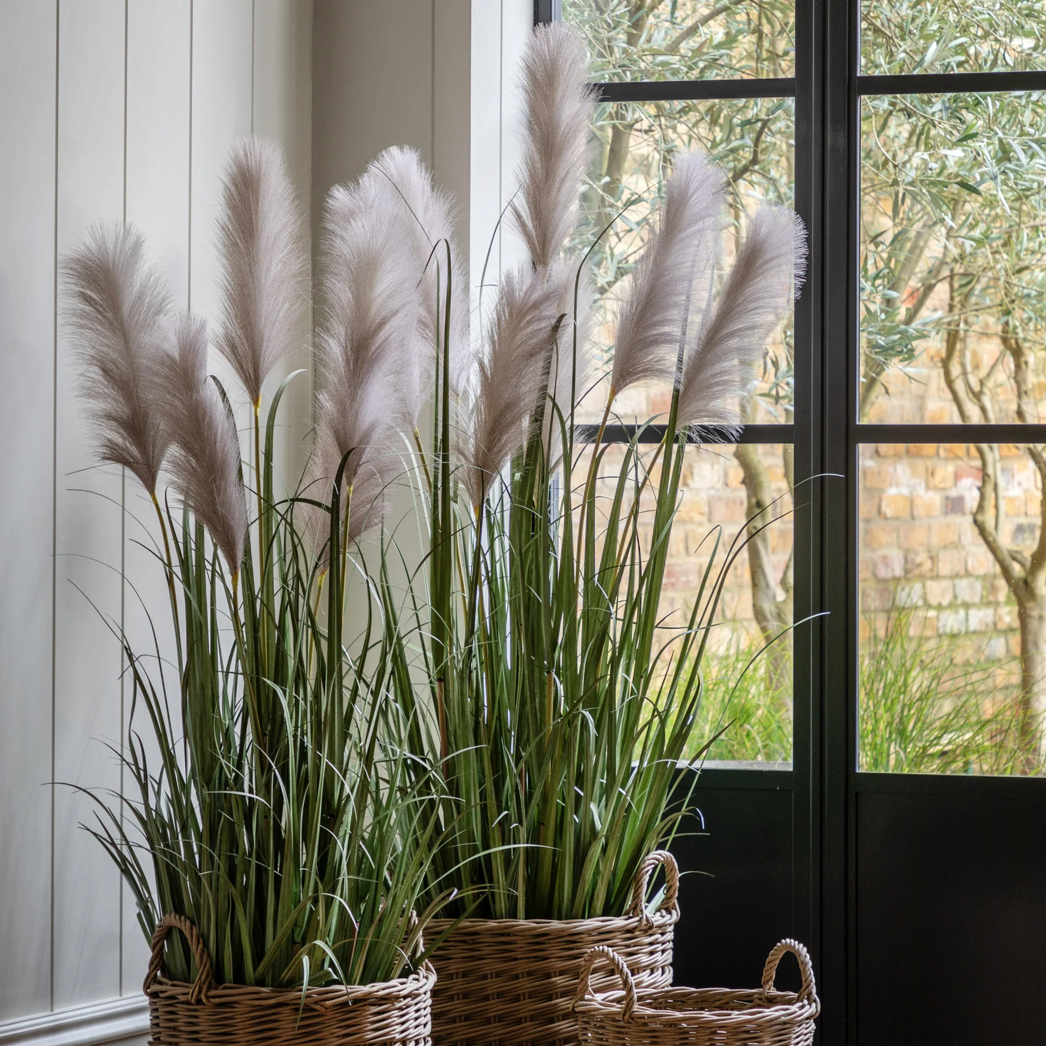 Artificial Potted Grass With Pampas - Potted Grass with Pampas Seed Heads 127CM - Image 2