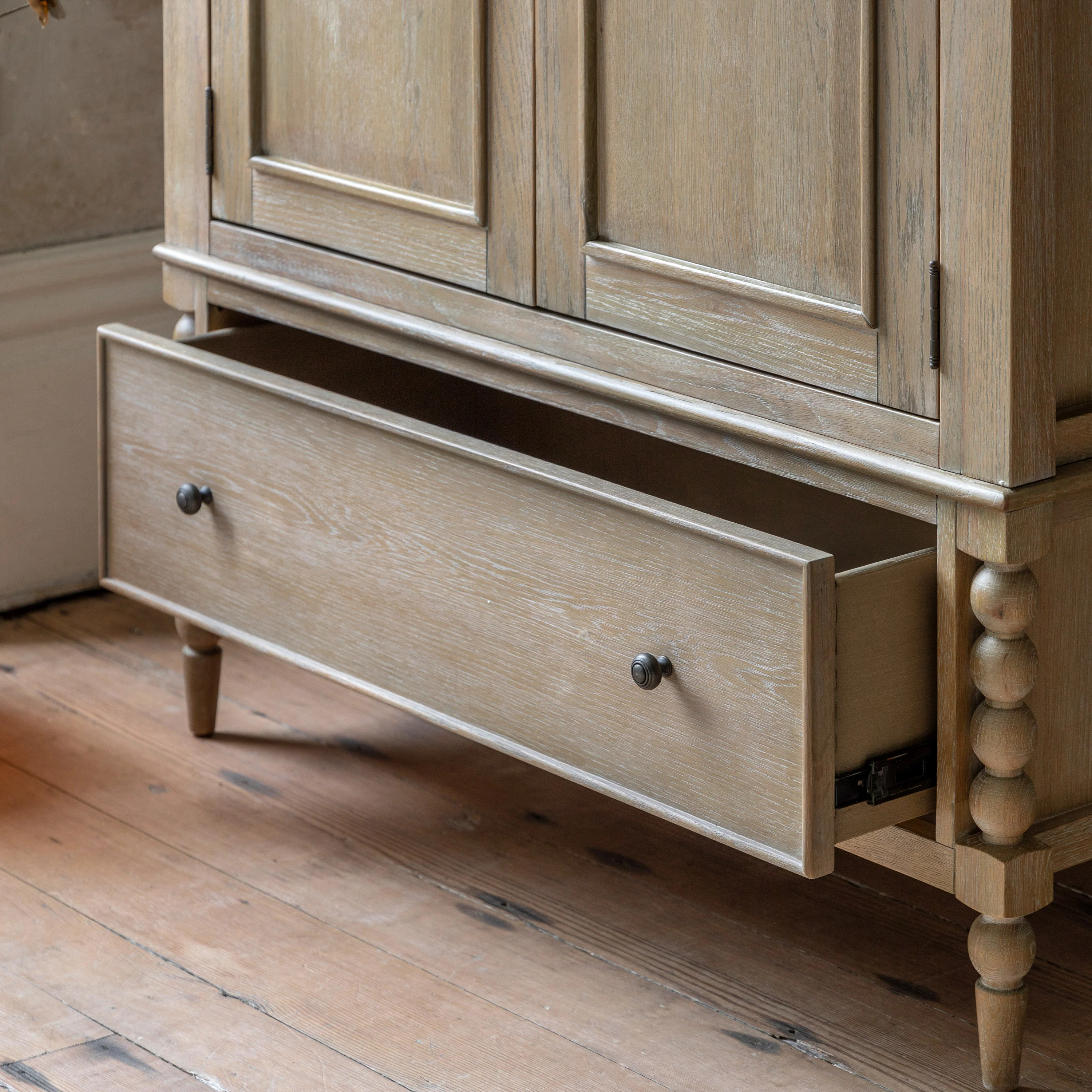 Artisan 2 Door 1 Drawer Wardrobe - 2 Door 1 Drawer Wardrobe Natural - Image 4