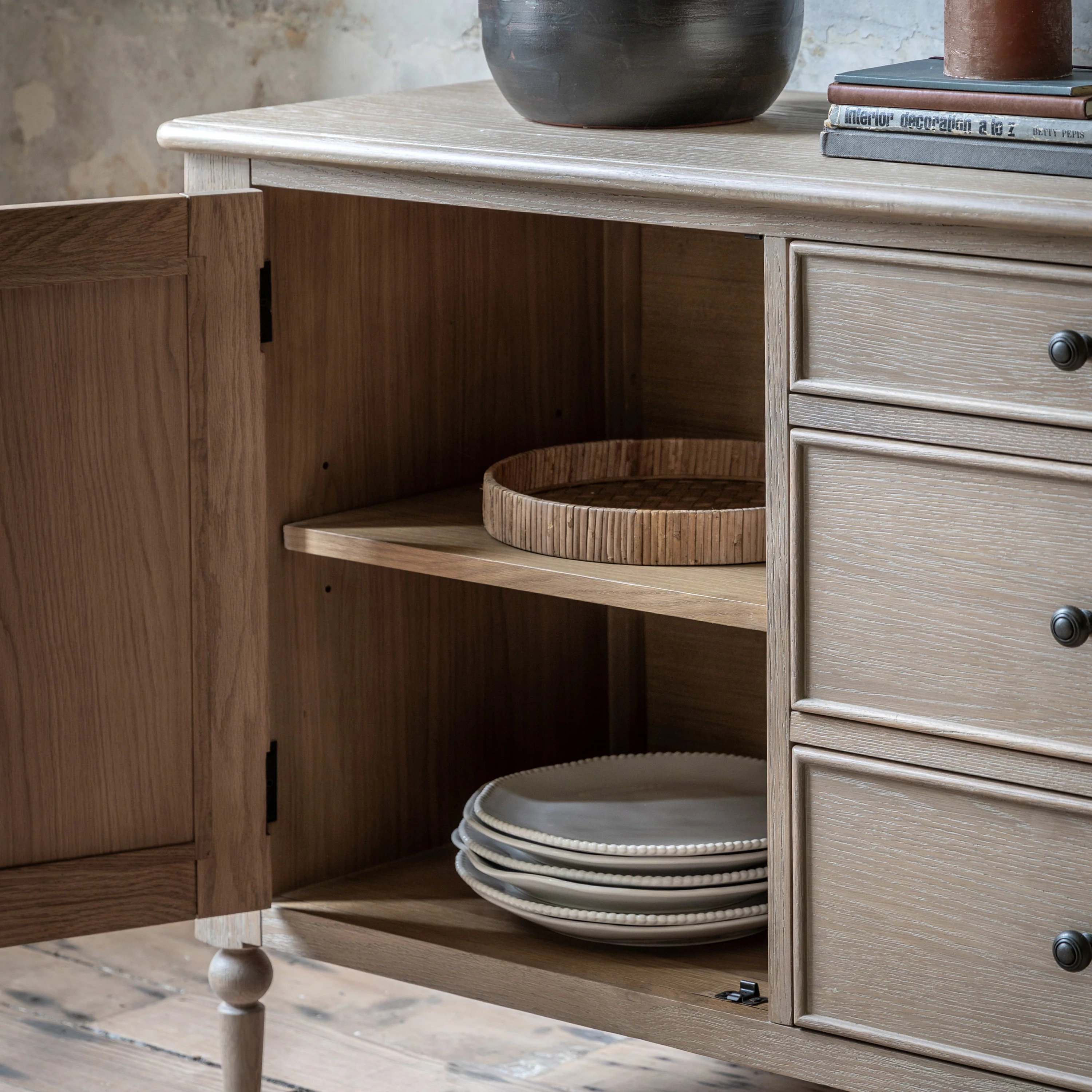 Artisan 2 Door 3 Drawer Sideboard - 2 Door 3 Drawer Sideboard Natural - Image 3