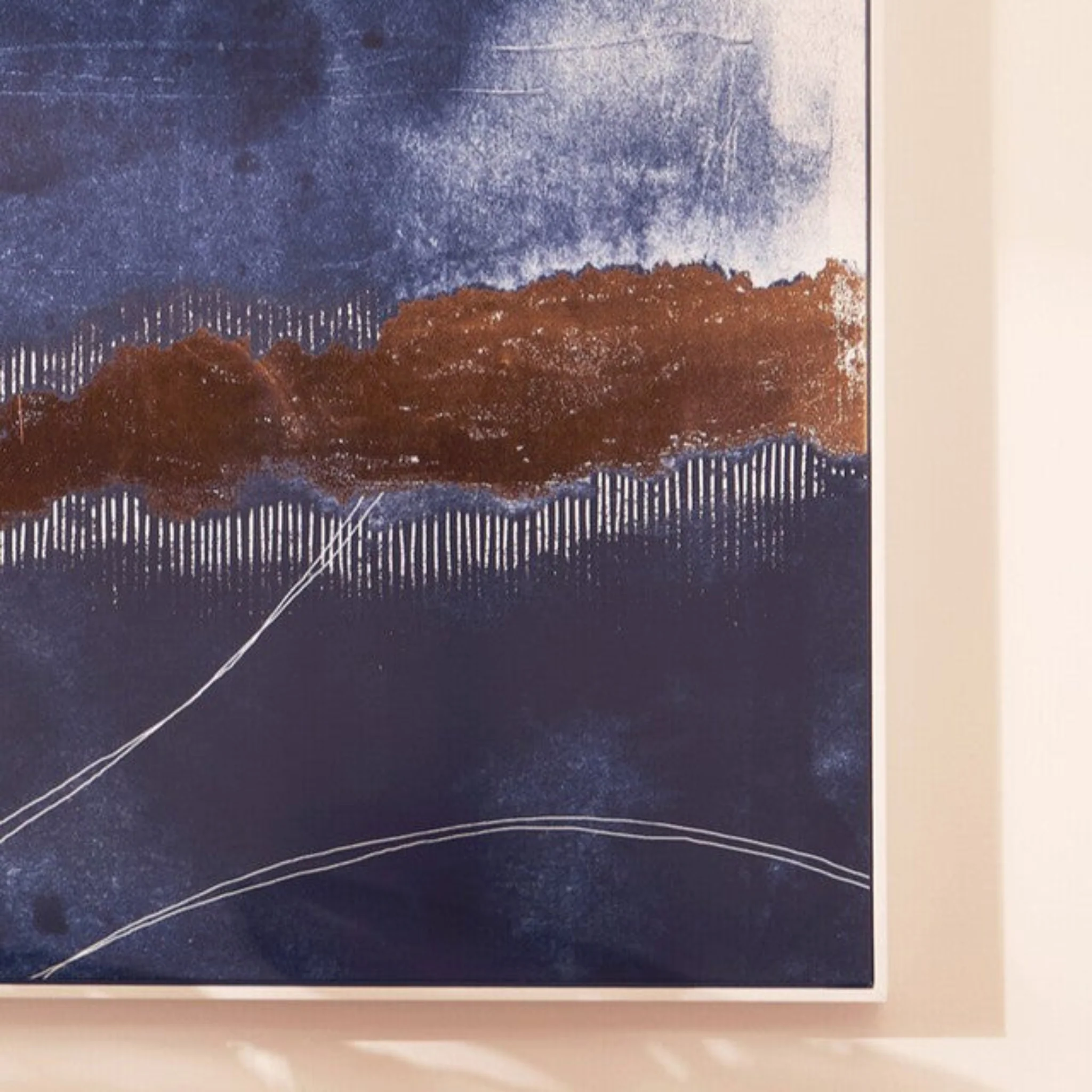 Astratto Blue And Gold Wall Art - DISC Astratto Blue And Gold Wall Art - Image 2