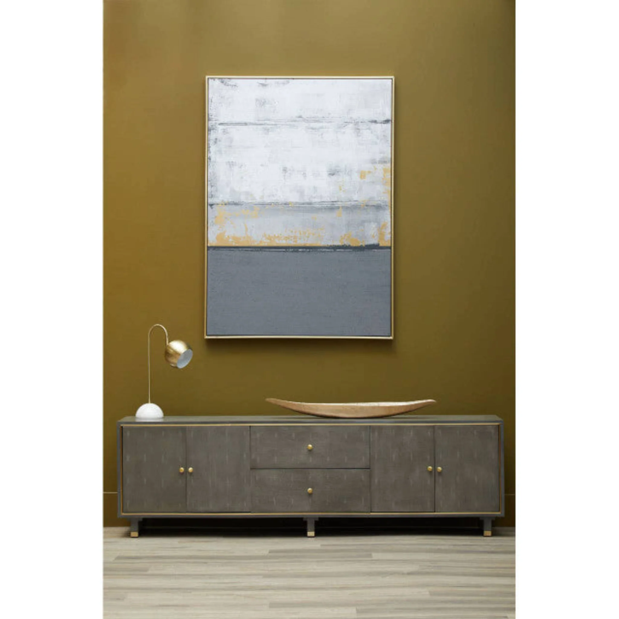 Astratto Grey and Gold Foil Wall Art - DISC Astratto Grey and Gold Foil Wall Art