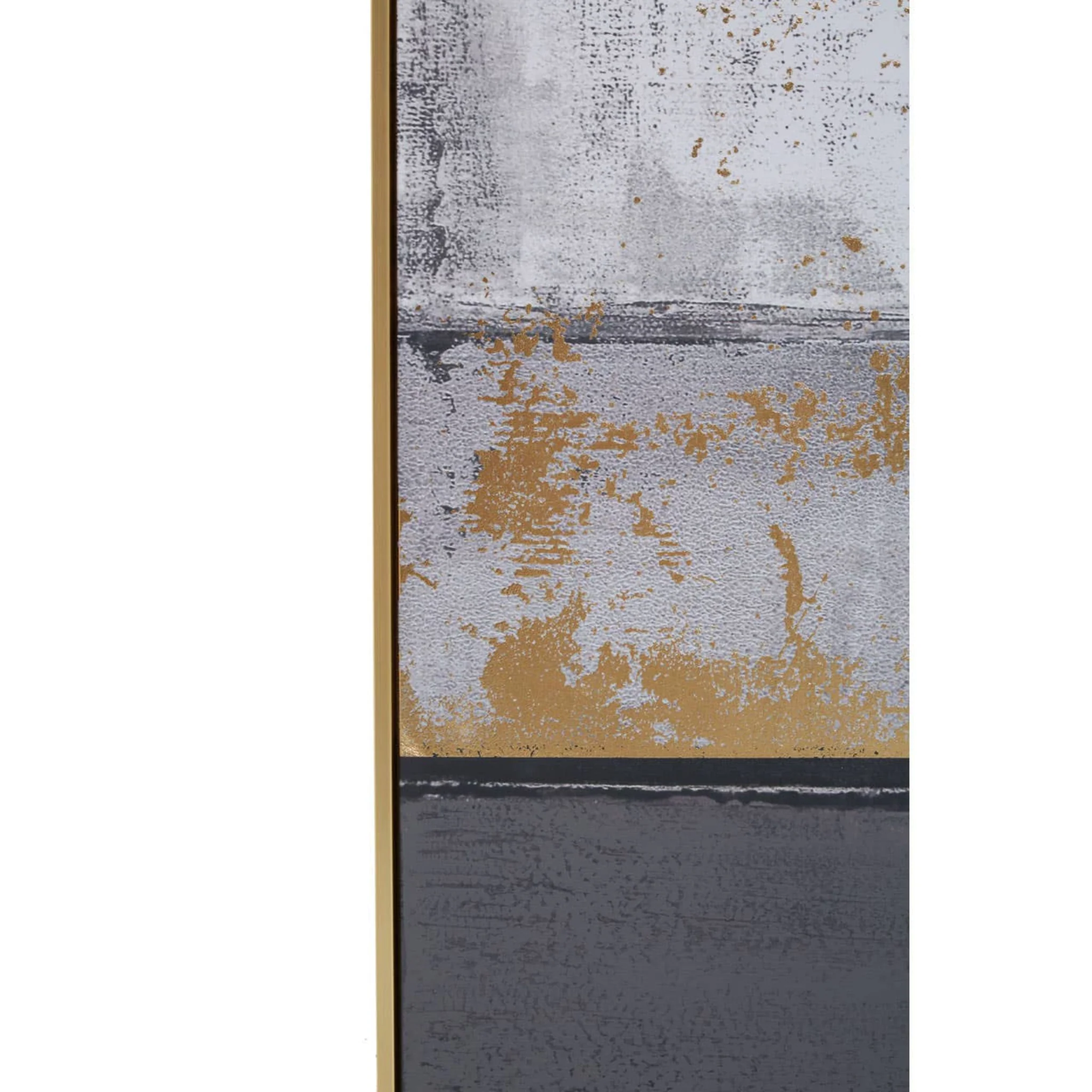 Astratto Grey and Gold Foil Wall Art - DISC Astratto Grey and Gold Foil Wall Art - Image 2