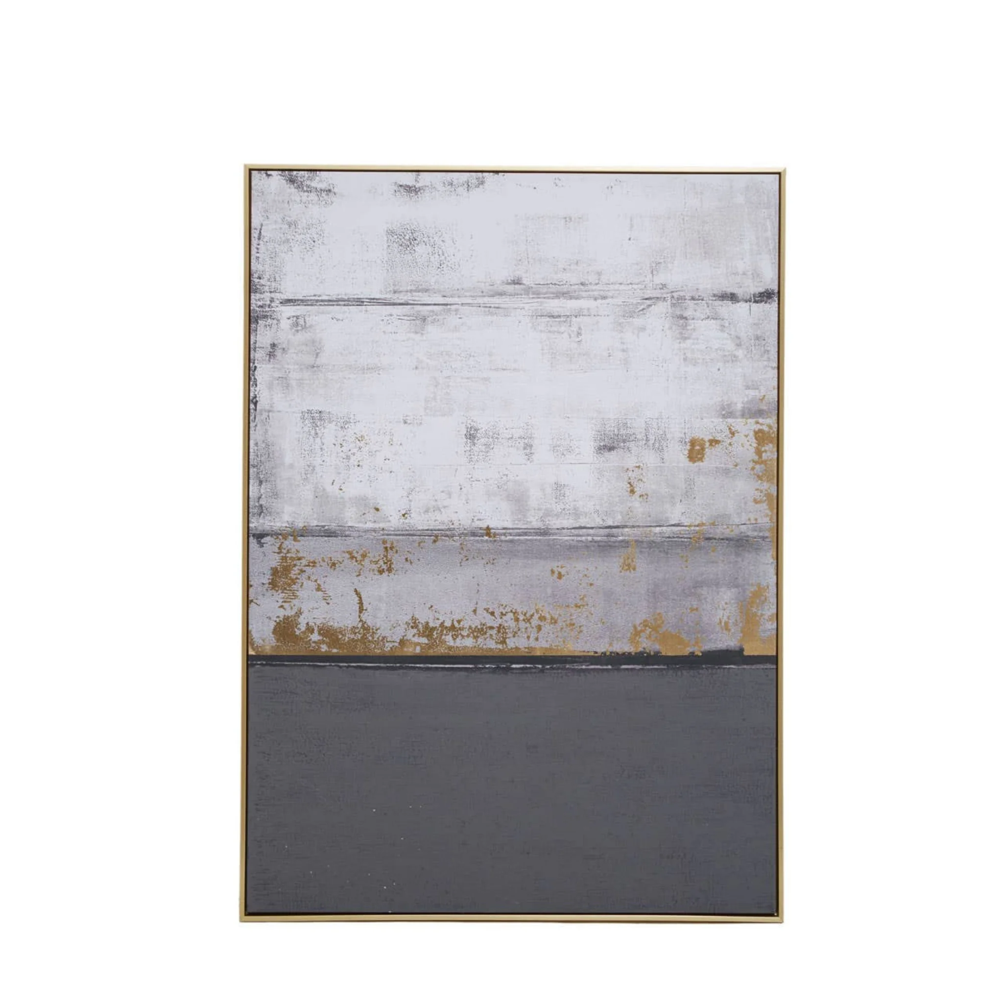 Astratto Grey and Gold Foil Wall Art - DISC Astratto Grey and Gold Foil Wall Art - Image 3