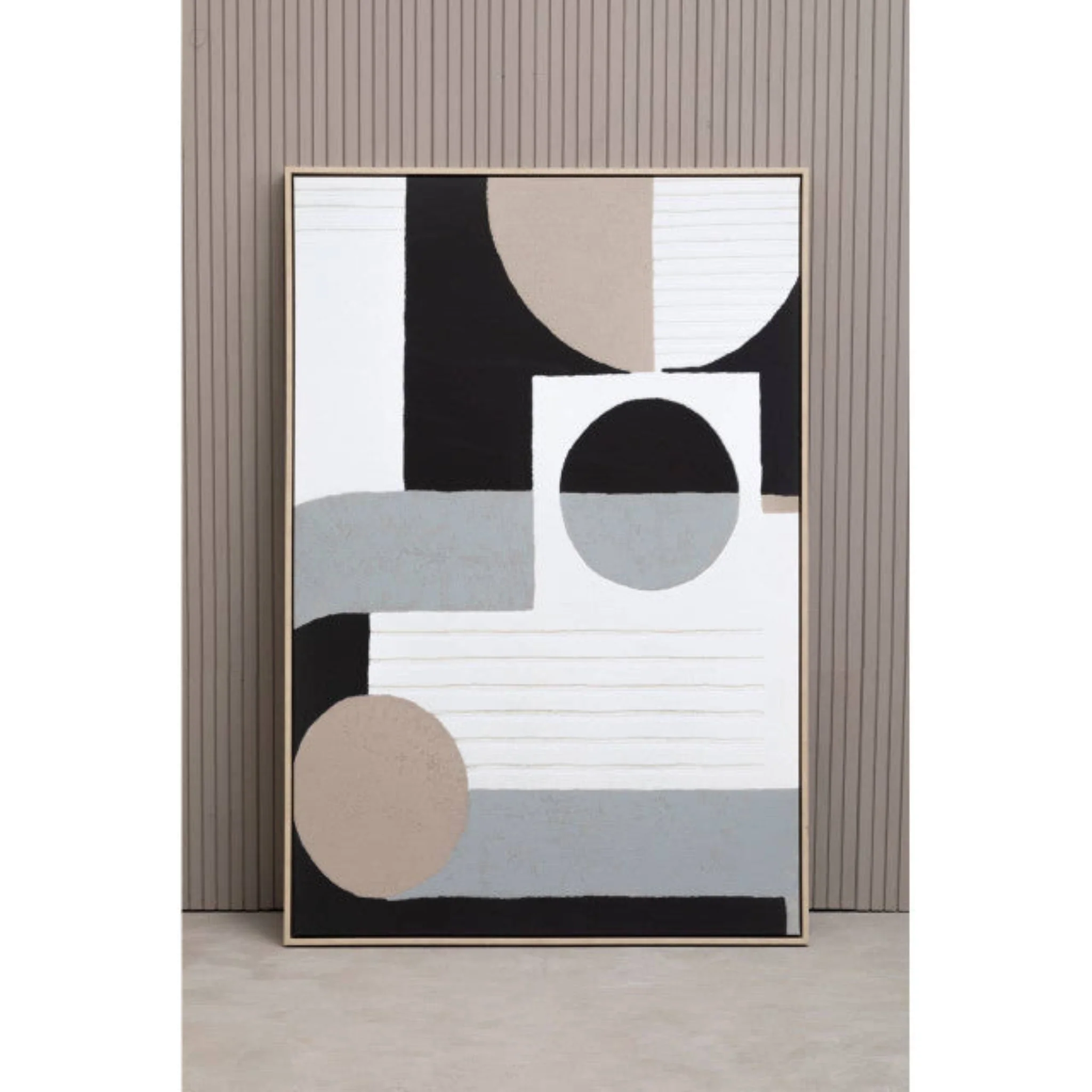Astratto Monochrome Wall Art - ASTRATTO WALL ART ABSTRACT / MONOCHROME 83 X 123CM