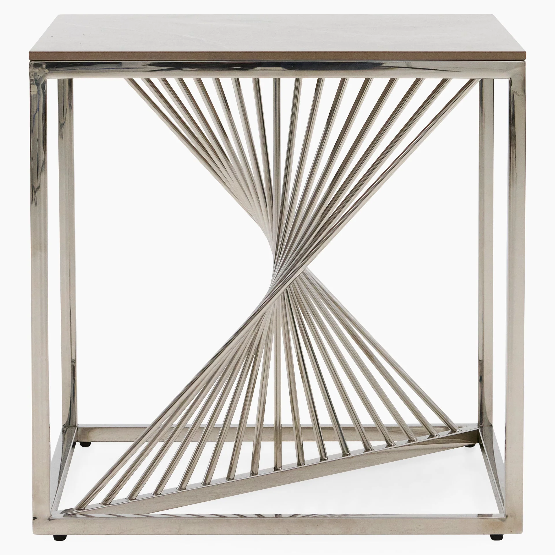 Atalanta Side Table - End Table Glass / Stainless Steel