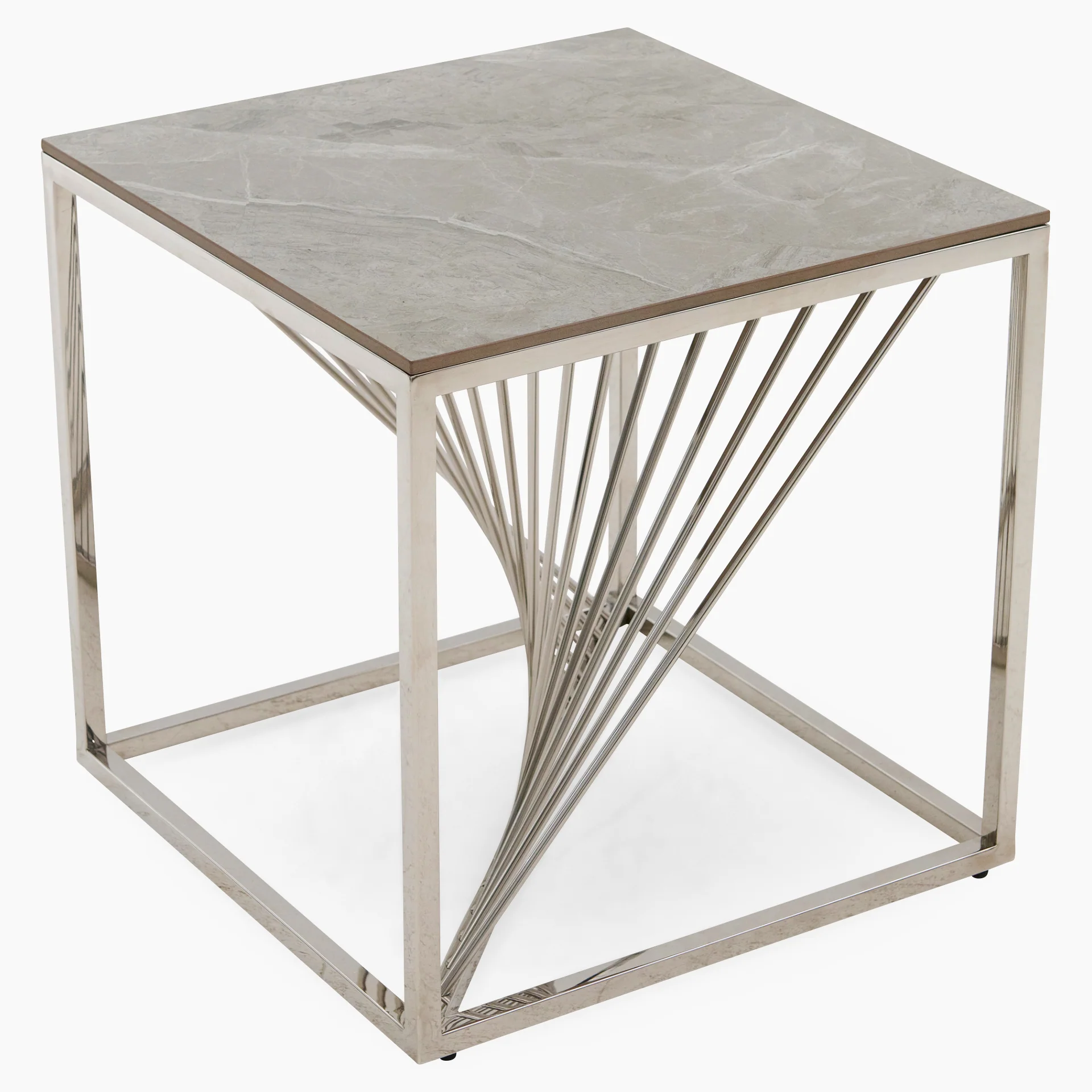 Atalanta Side Table - End Table Glass / Stainless Steel - Image 3