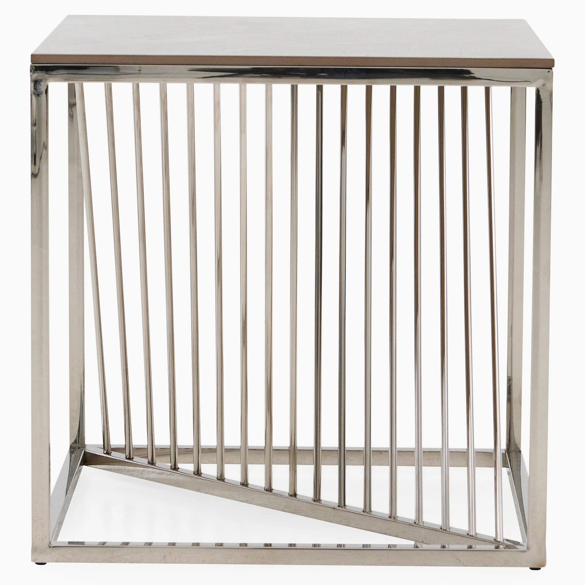 Atalanta Side Table - End Table Glass / Stainless Steel - Image 4