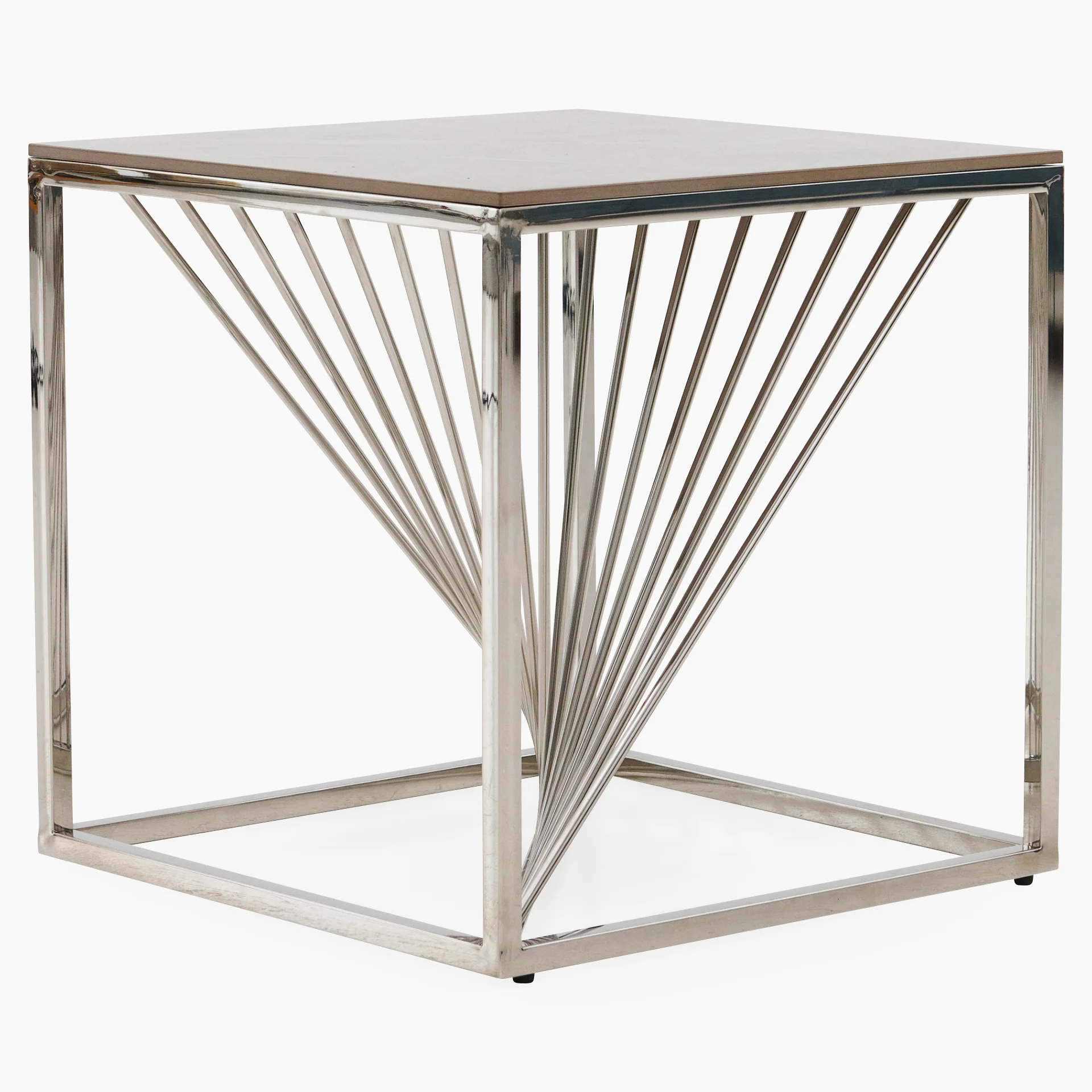 Atalanta Side Table - End Table Glass / Stainless Steel - Image 5