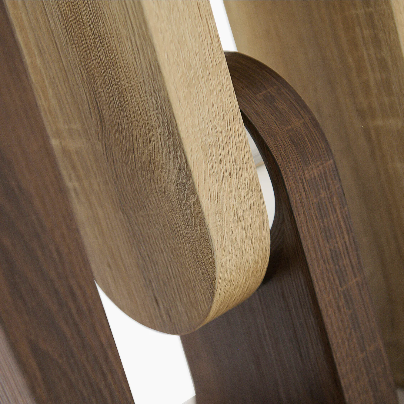 Atlas End Table - End Table Walnut/Stainless Steel/Clear Glass - Image 6