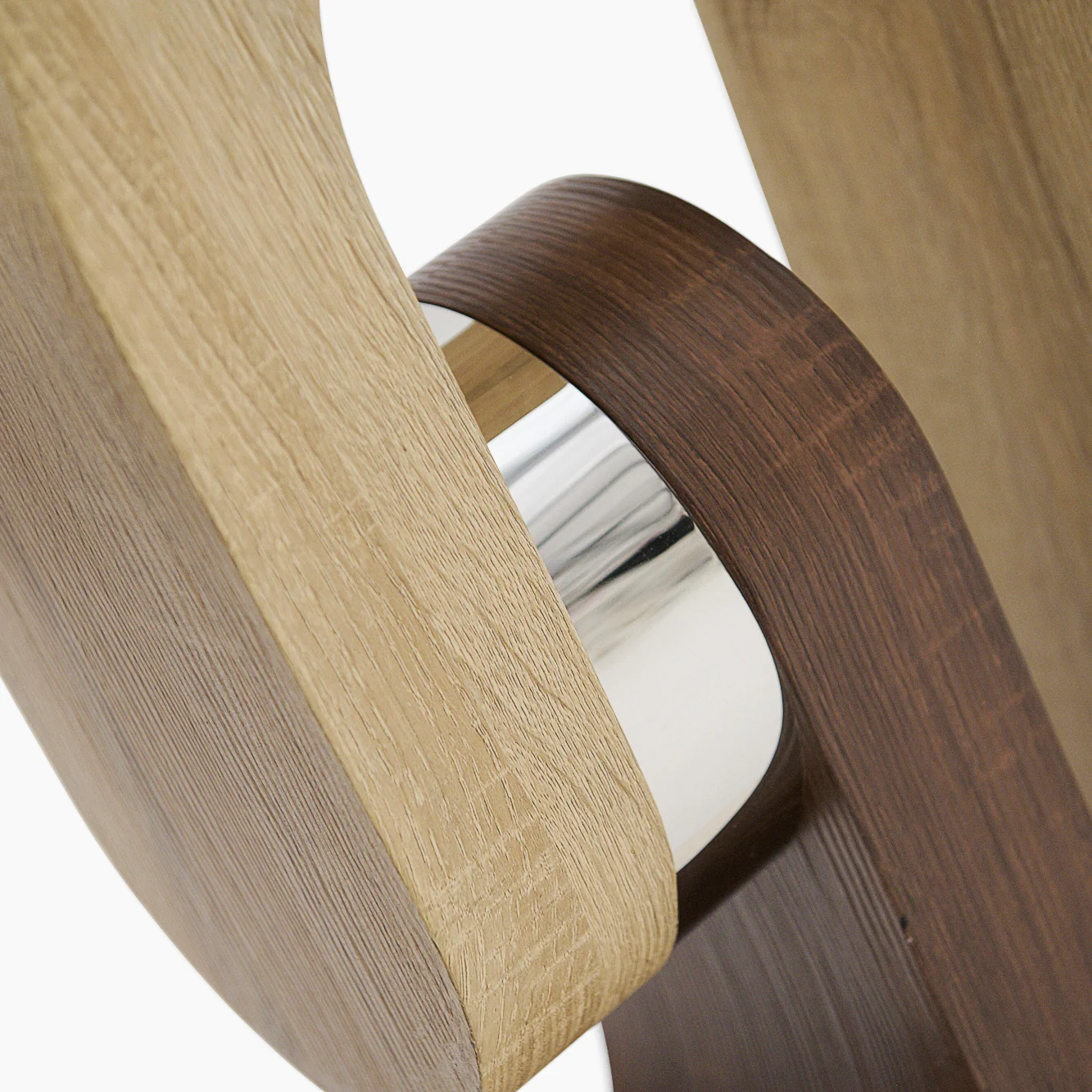 Atlas Sofa Table - Sofa Table Walnut/Stainless Steel/Clear Glass - Image 6