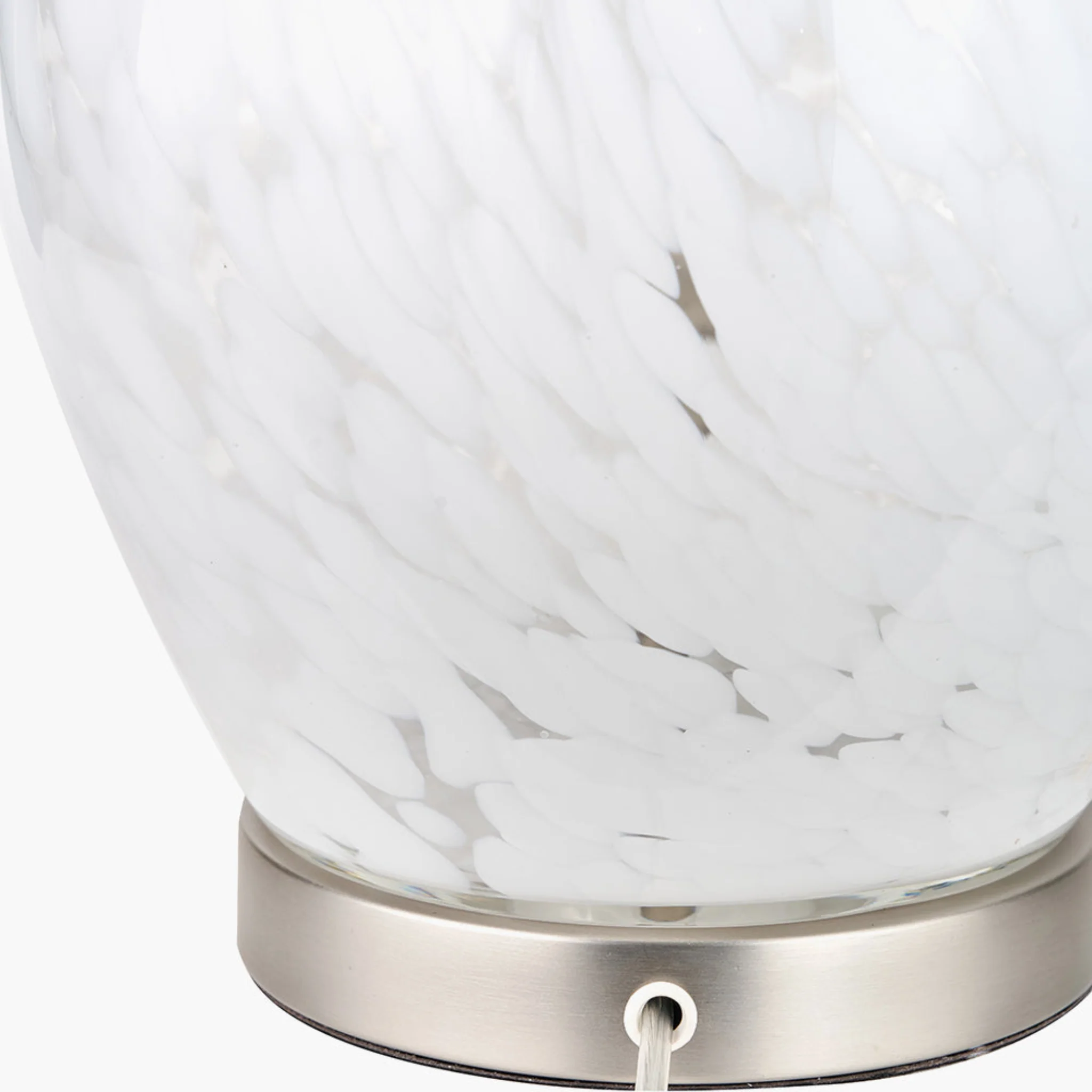 Aurora Speckled White Glass Table Lamp - Aurora Speckled White Glass Table Lamp - Image 4