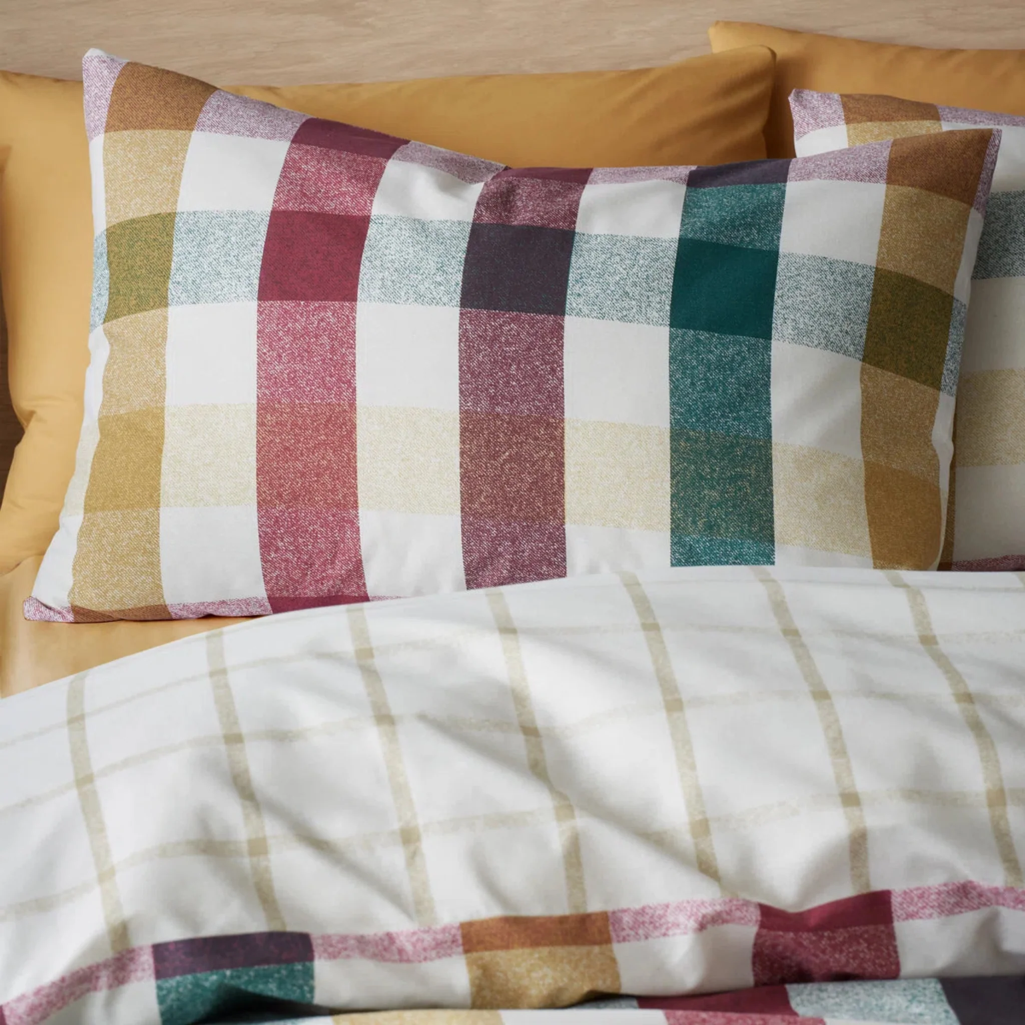 Autumn Check Duvet Set - DISC Autumn Check Duvet Set King - Image 4