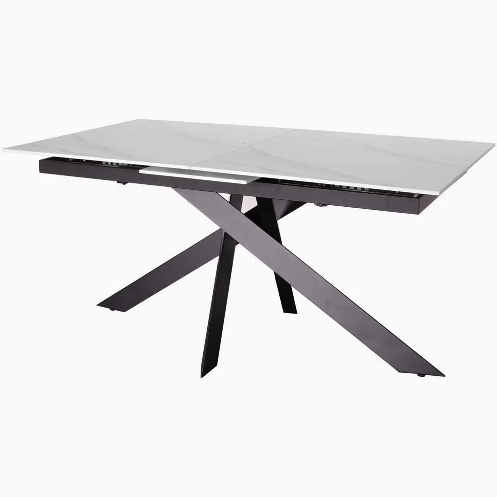 Avalon Extending Dining Table - Extending Dining Table 160/200cm Sintered Stone / Satin Grey - Image 4