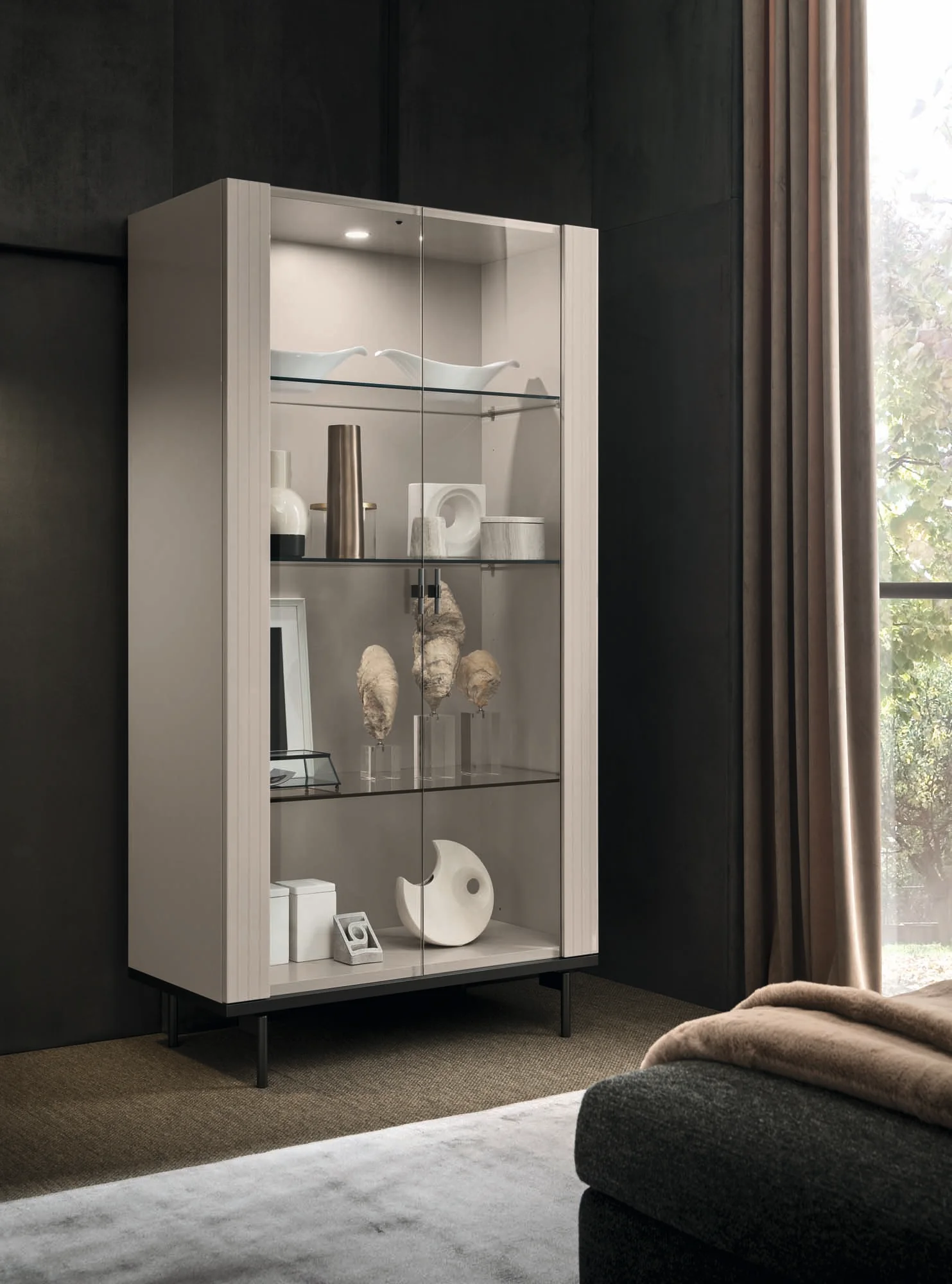 Aversa 2 Door Cabinet - 2 Door Curio Cabinet - Image 2