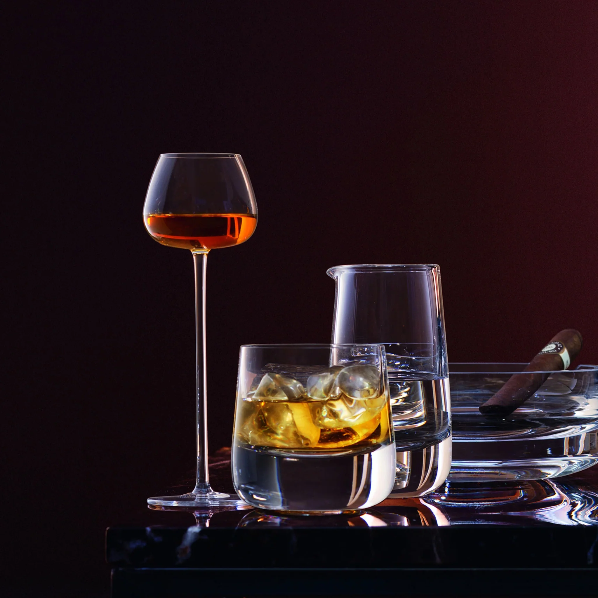 LSA Bar Culture Set Of 2 Whisky Glasses - Bar Culture Whisky Glass 220ML Clear Set Of 2