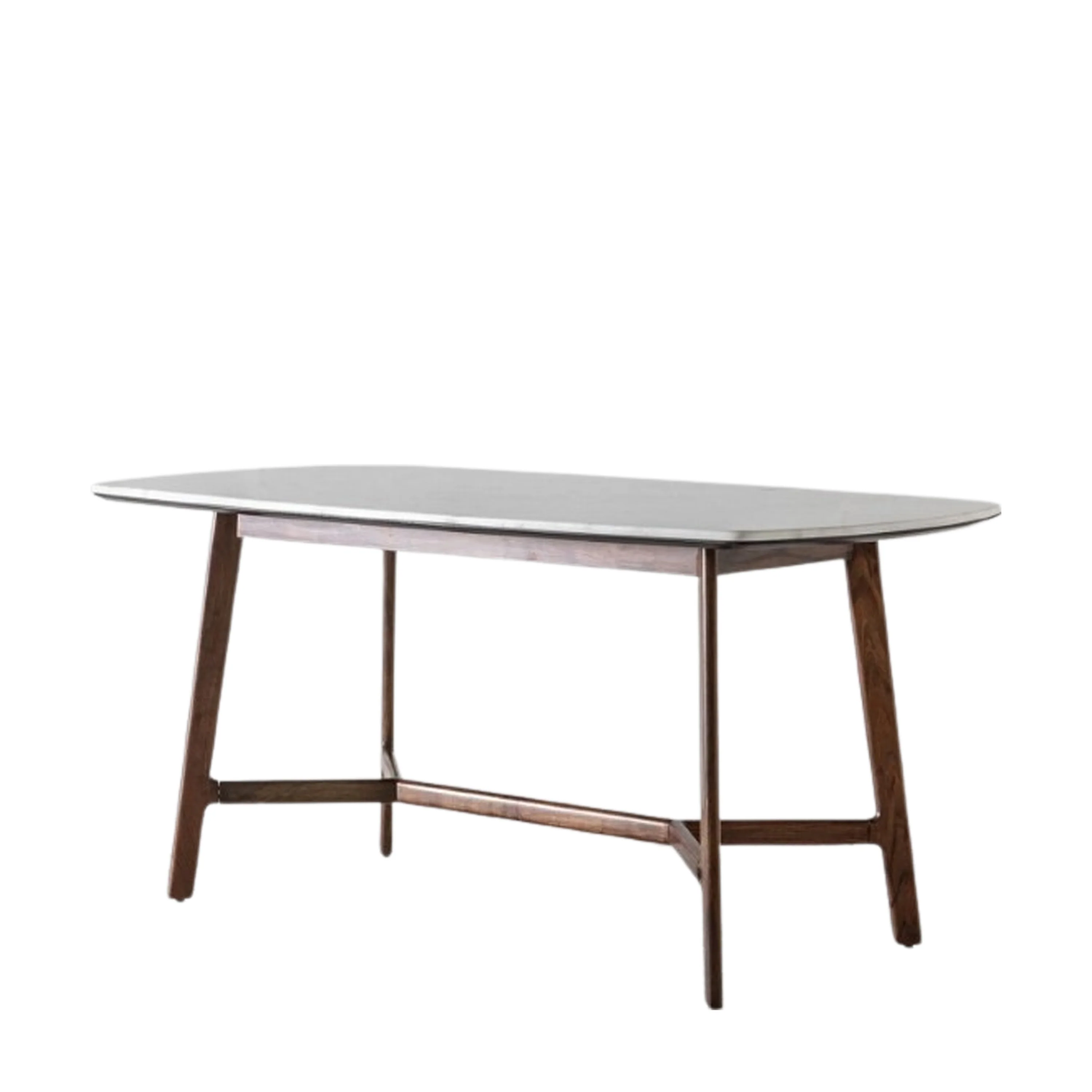 Barcelona Dining Table - Dining Table 160x90cm Dark Wood / Marble - Image 5