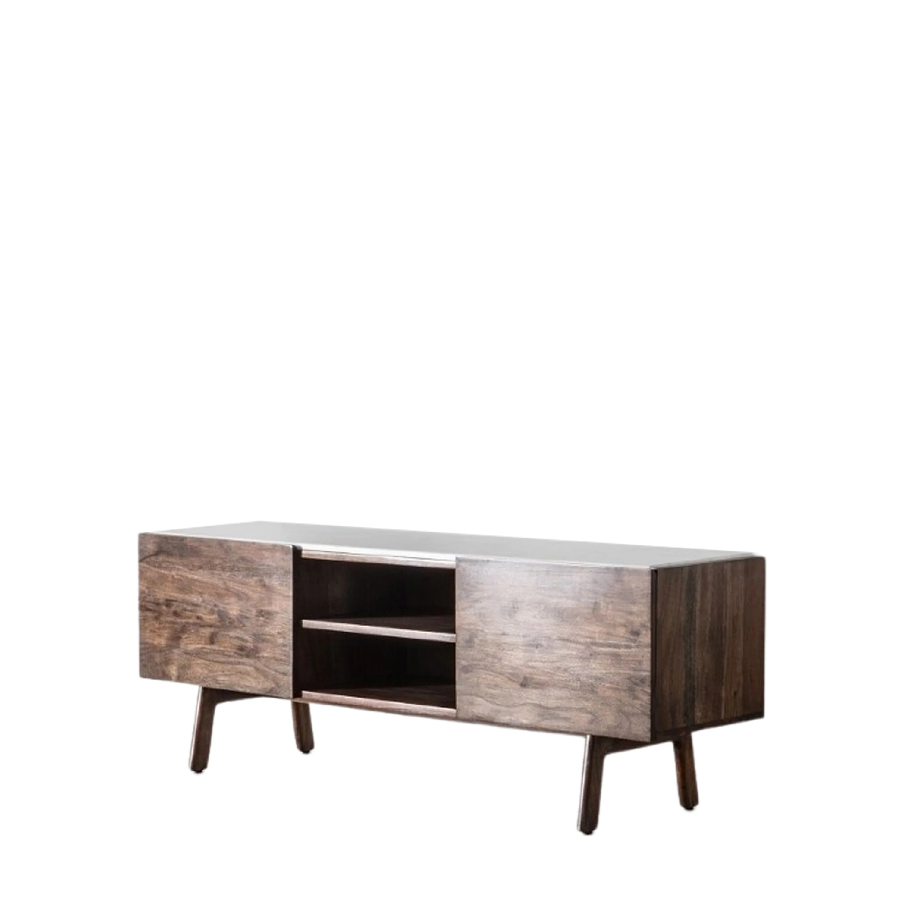 Barcelona Media Cabinet - Media Cabinet Dark Wood / Marble - Image 4