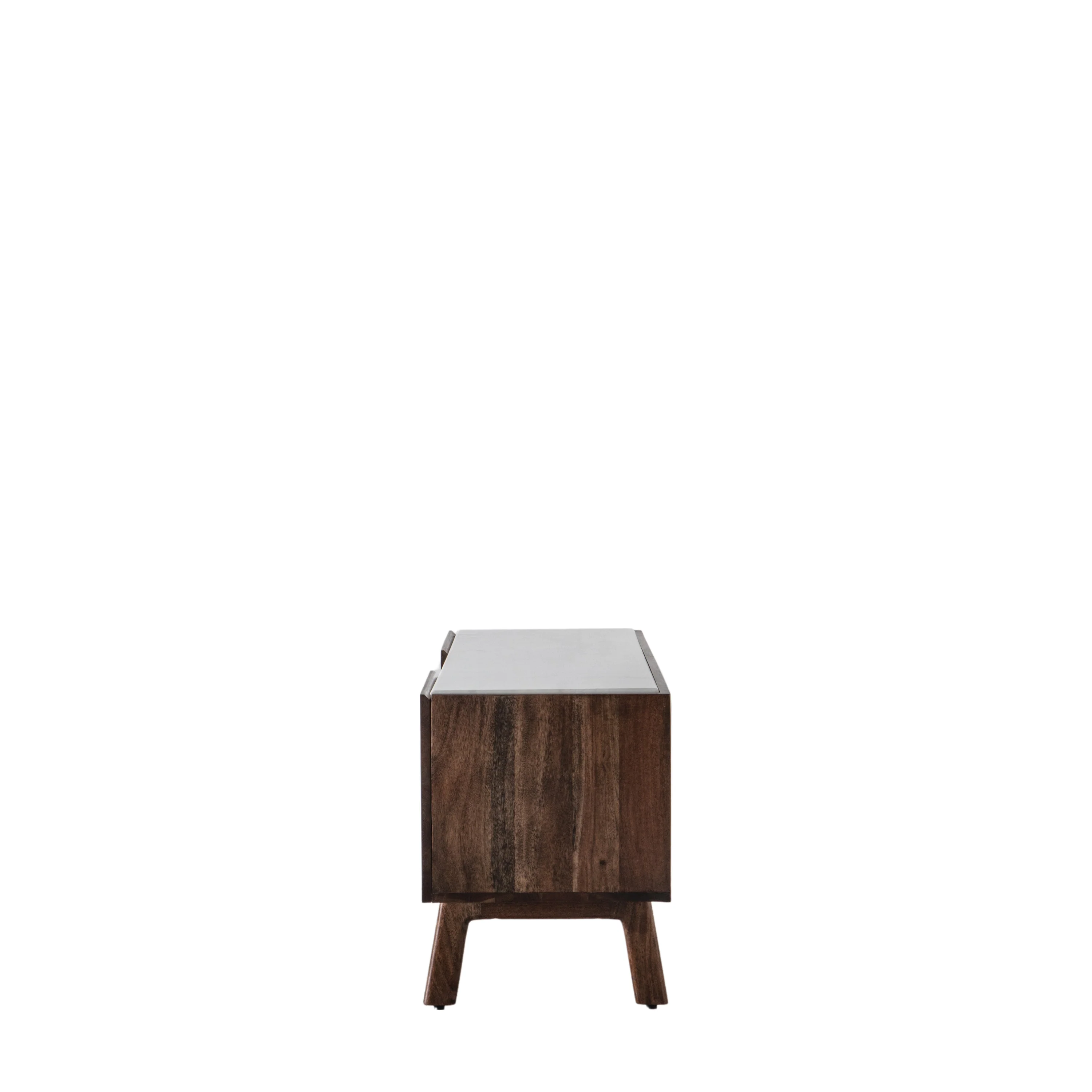 Barcelona Media Cabinet - Media Cabinet Dark Wood / Marble - Image 5
