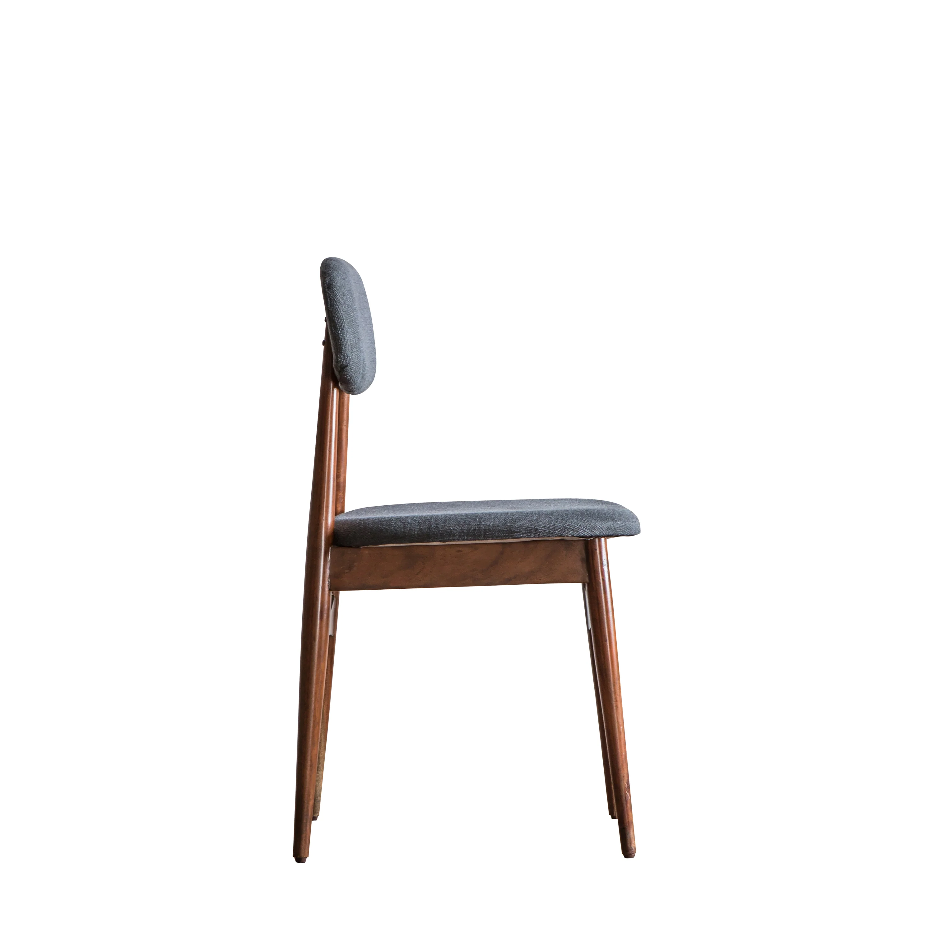 Barcelona Pair of Dining Chairs - Dining Chair - Pair Dark Wood / Grey - Image 6