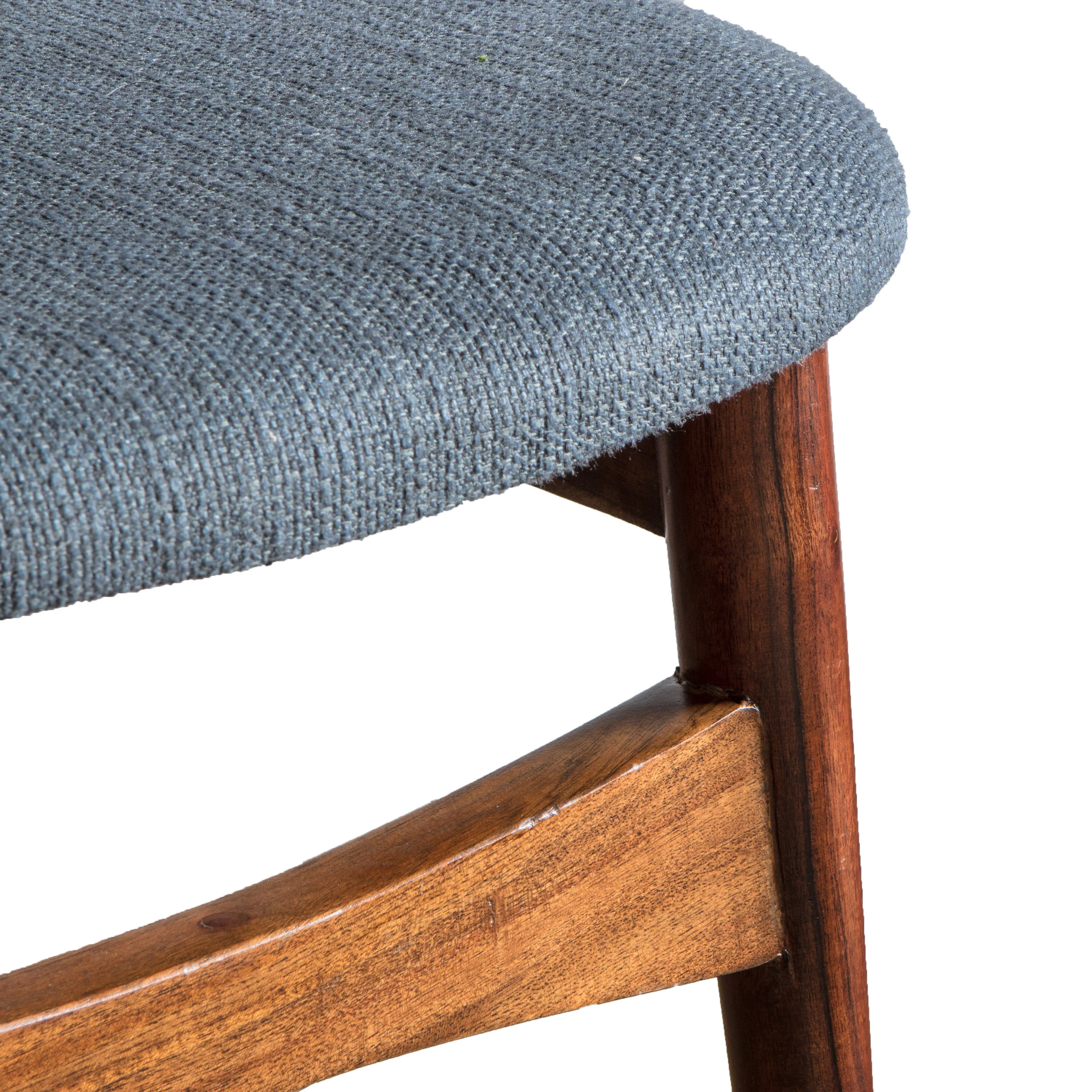 Barcelona Pair of Dining Chairs - Dining Chair - Pair Dark Wood / Grey - Image 7