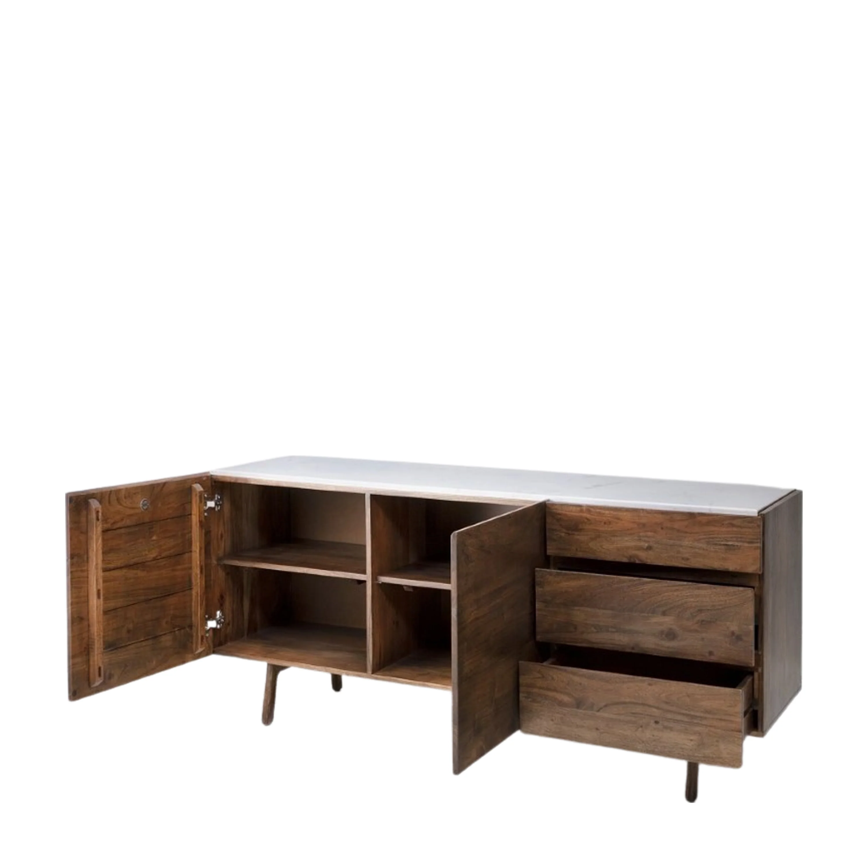 Barcelona Sideboard - Sideboard Dark Wood / Marble - Image 4