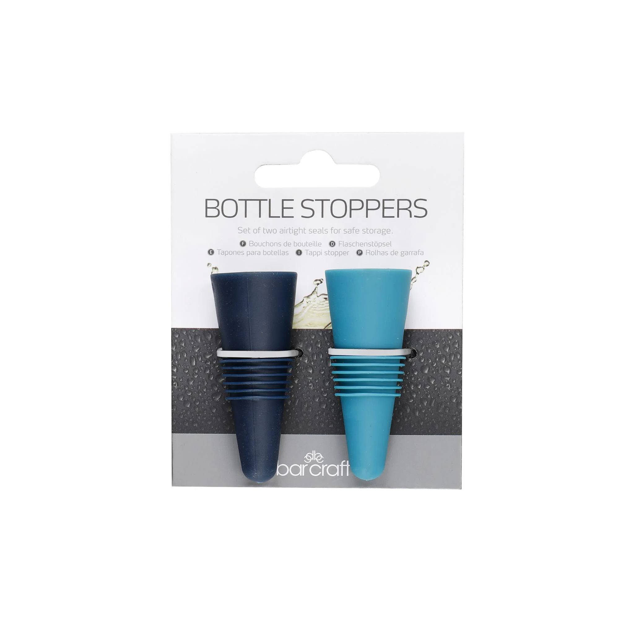 BarCraft Set Of 2 Bottle Stoppers - Bc Bottle Stoppers Set Of 2