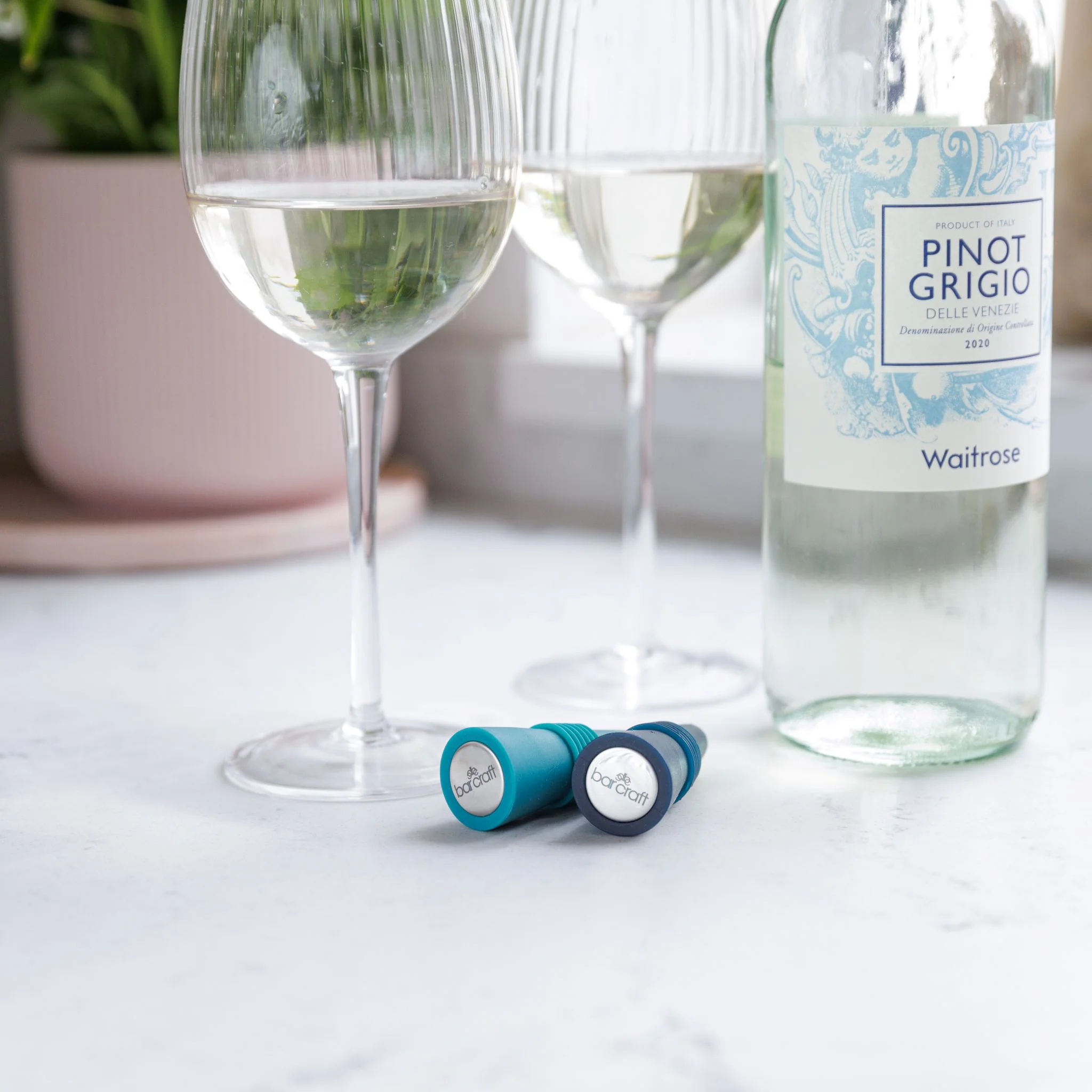 BarCraft Set Of 2 Bottle Stoppers - Bc Bottle Stoppers Set Of 2 - Image 2