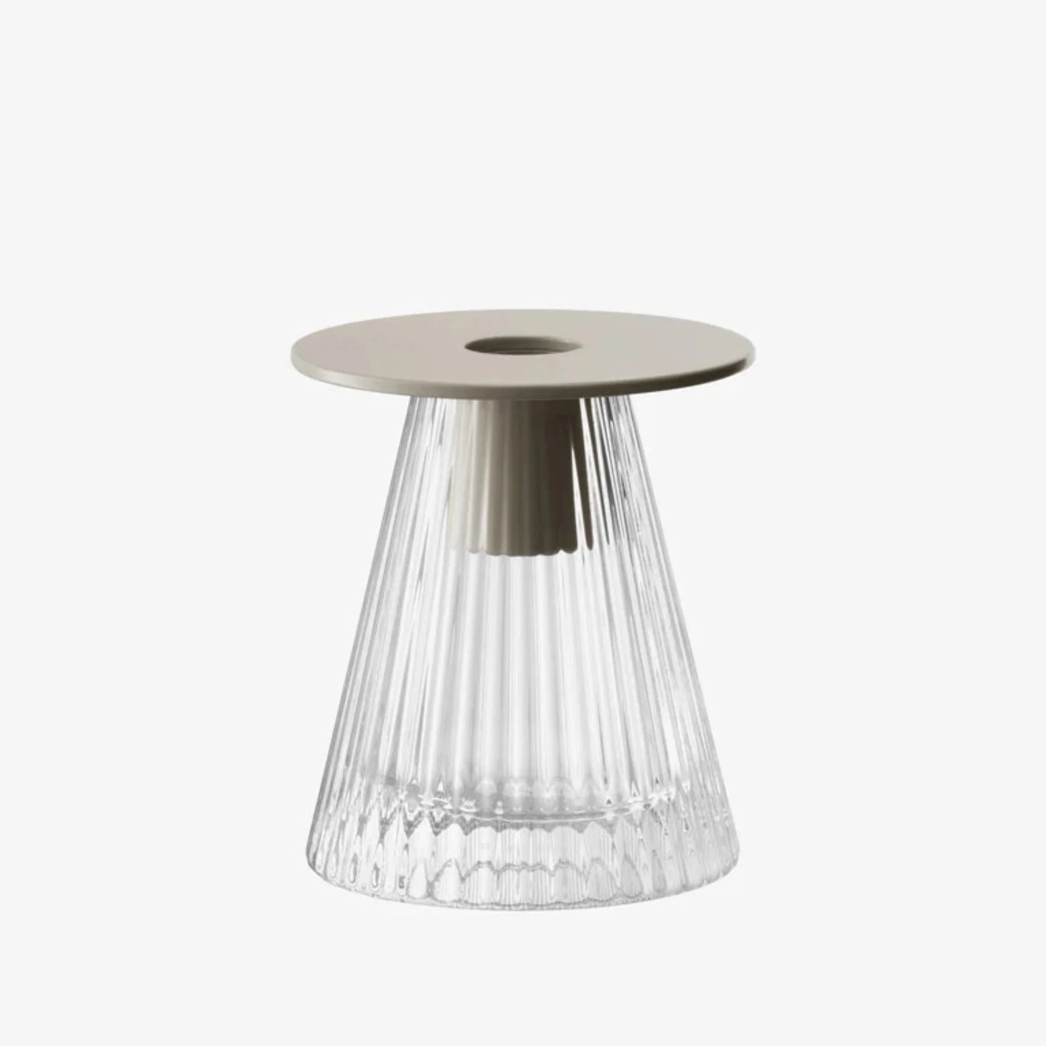 LSA Beacon Candleholder/Vase Grey 10CM - Beacon Candle Holder/Vase Clear/Grey 10CM - Image 3