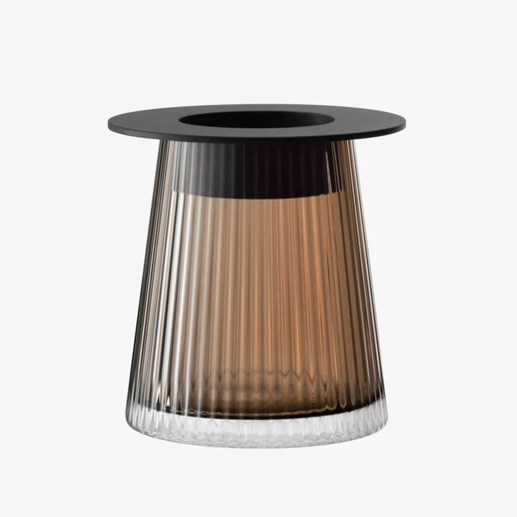 LSA Beacon Lantern/Vase Black 14CM - Beacon Lantern/Vase Taupe/Jet Black 14CM - Image 4
