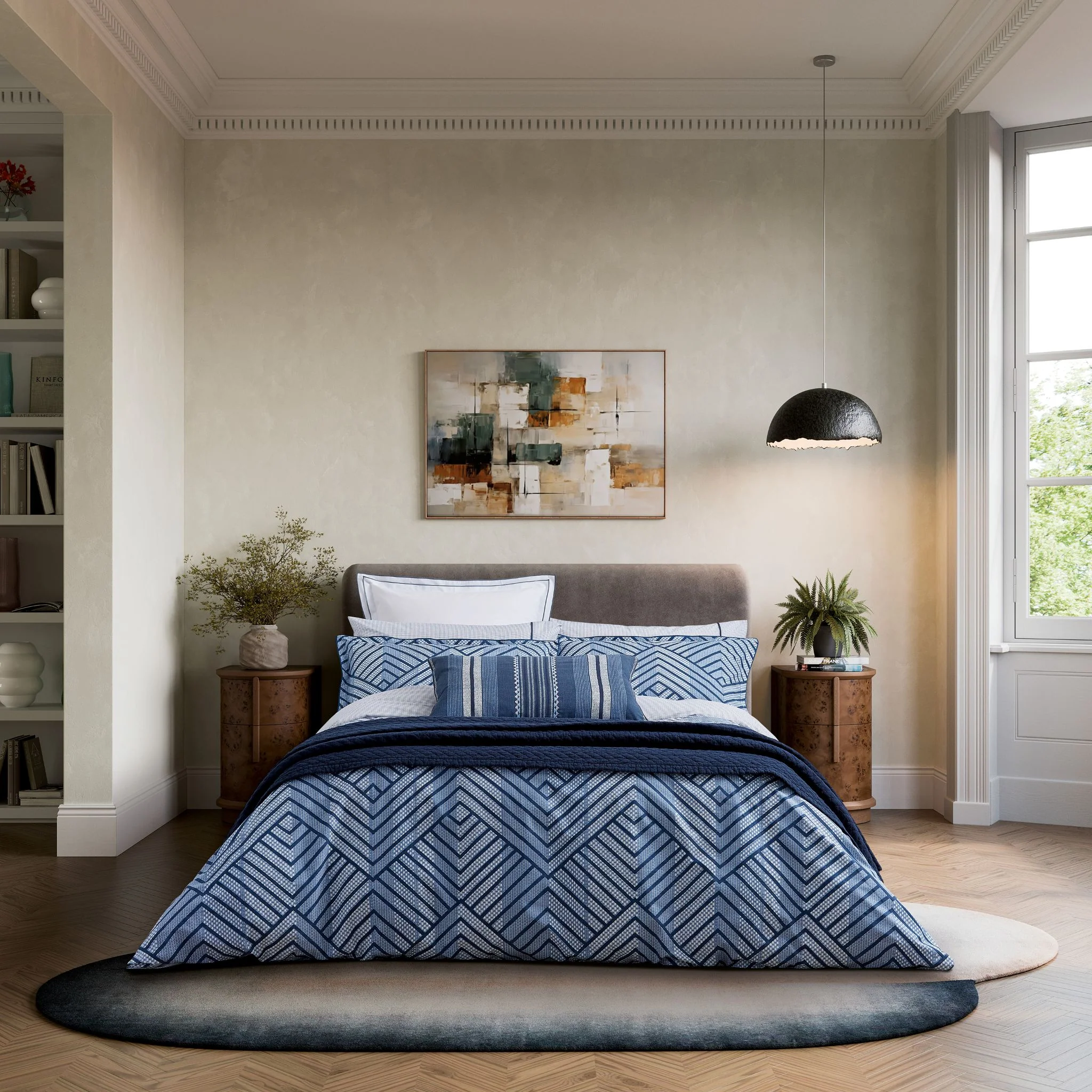Bedeck Of Belfast Kayah Indigo Duvet Set - Kayah Indigo Duvet Set King