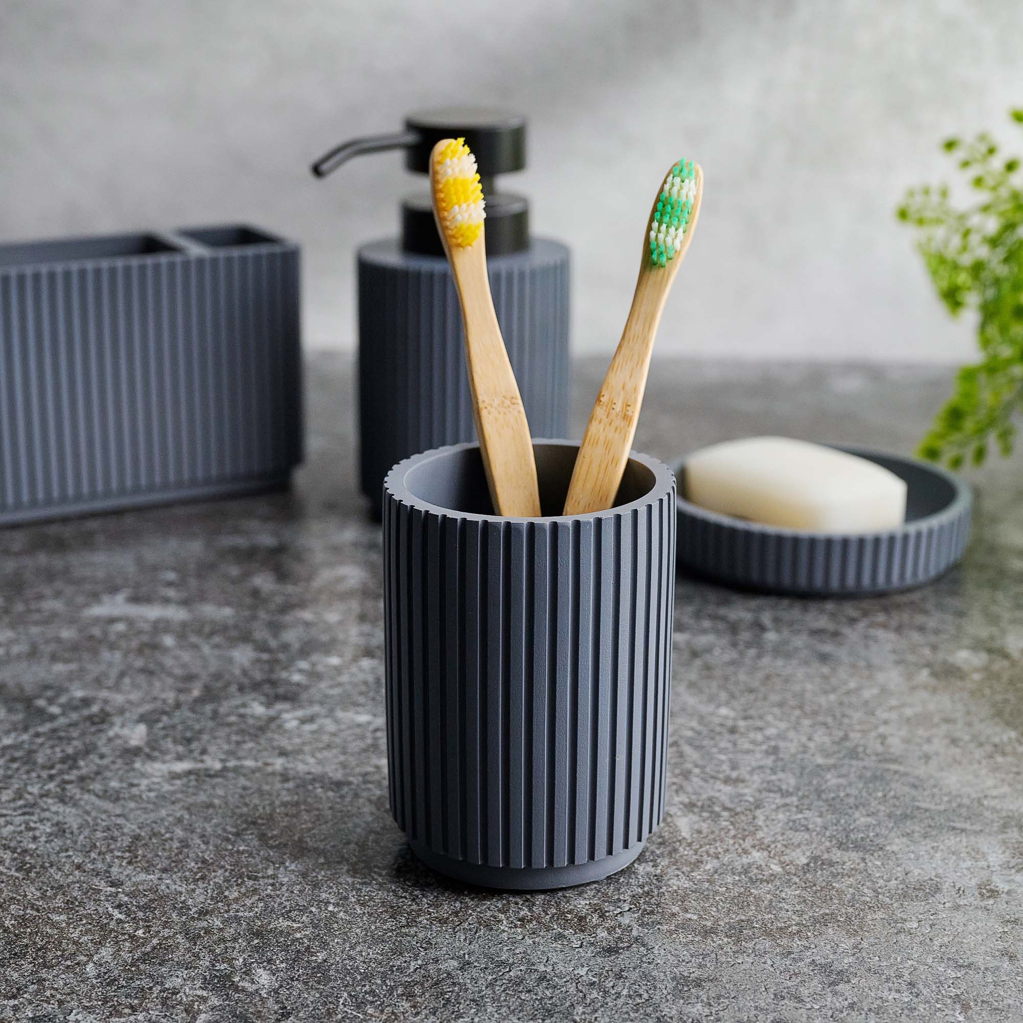 Berkeley Grey Toothbrush Holder - Berkeley Tumbler Grey