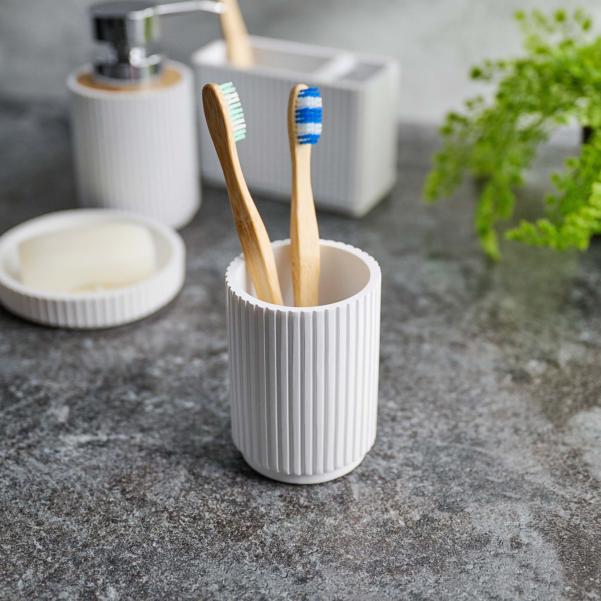 Berkeley White Toothbrush Holder - Berkeley Tumbler White