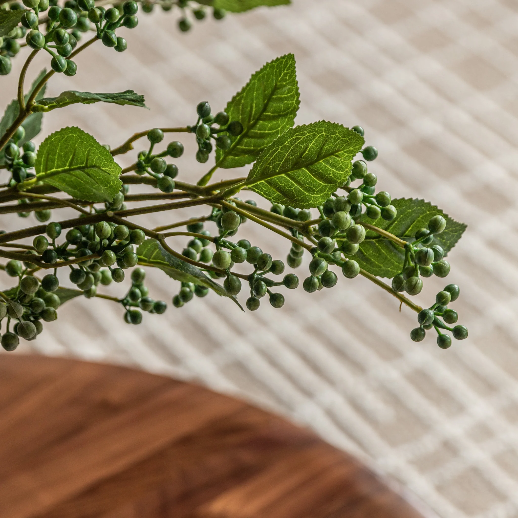 Berry Foliage Green Set Of 12 Artificial Flowers - DHD Faux Stem Berry Foliage Green 76CM 12Pk - Image 3