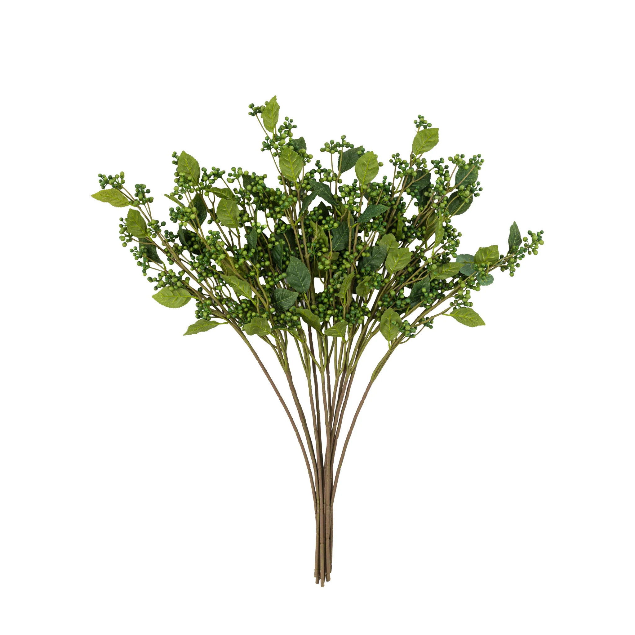 Berry Foliage Green Set Of 12 Artificial Flowers - DHD Faux Stem Berry Foliage Green 76CM 12Pk - Image 4