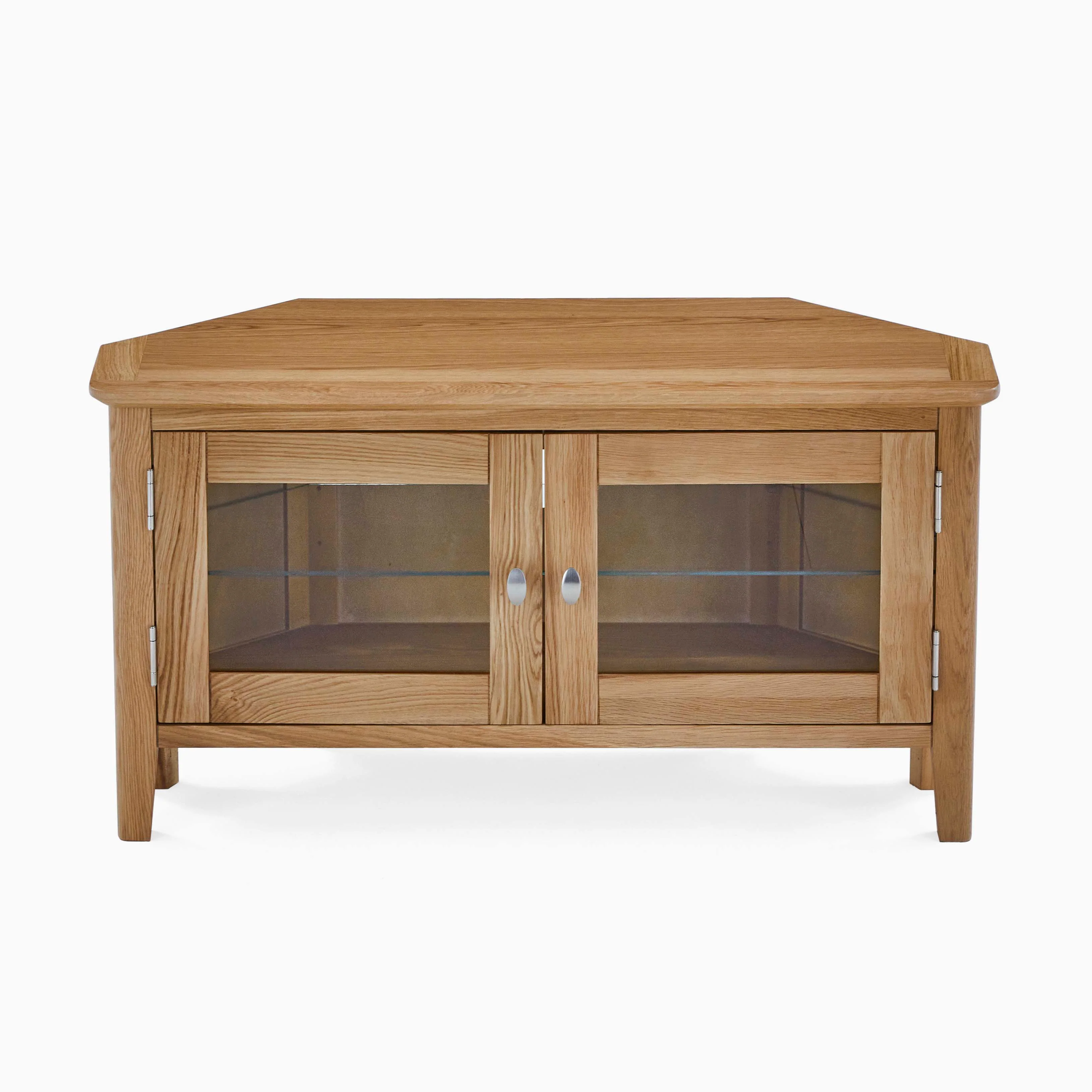 Bexley Corner TV Unit - Corner Media Stand Oak
