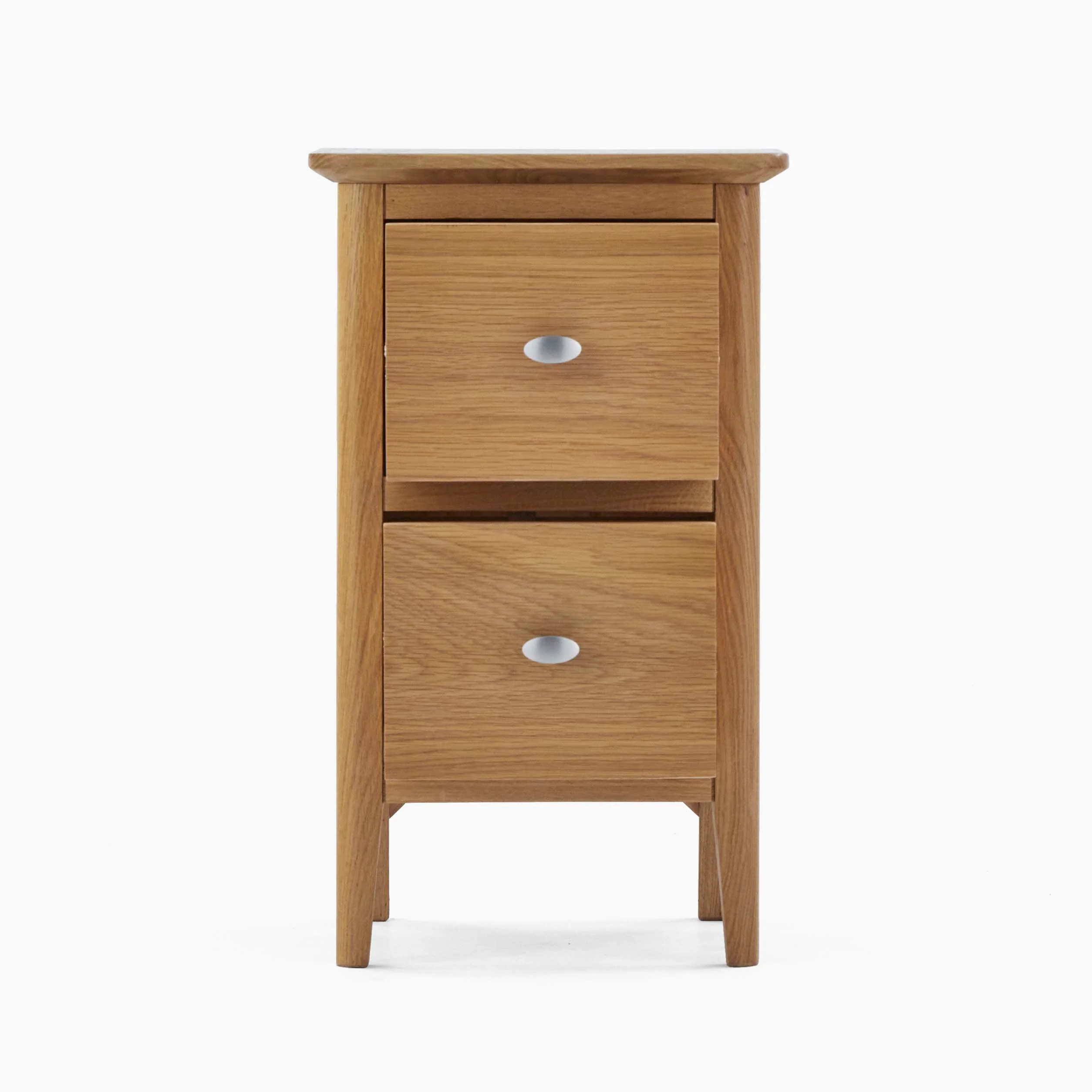 Bexley Narrow 2 Drawer Bedside - Narrow 2 Drawer Bedside Oak - Image 2