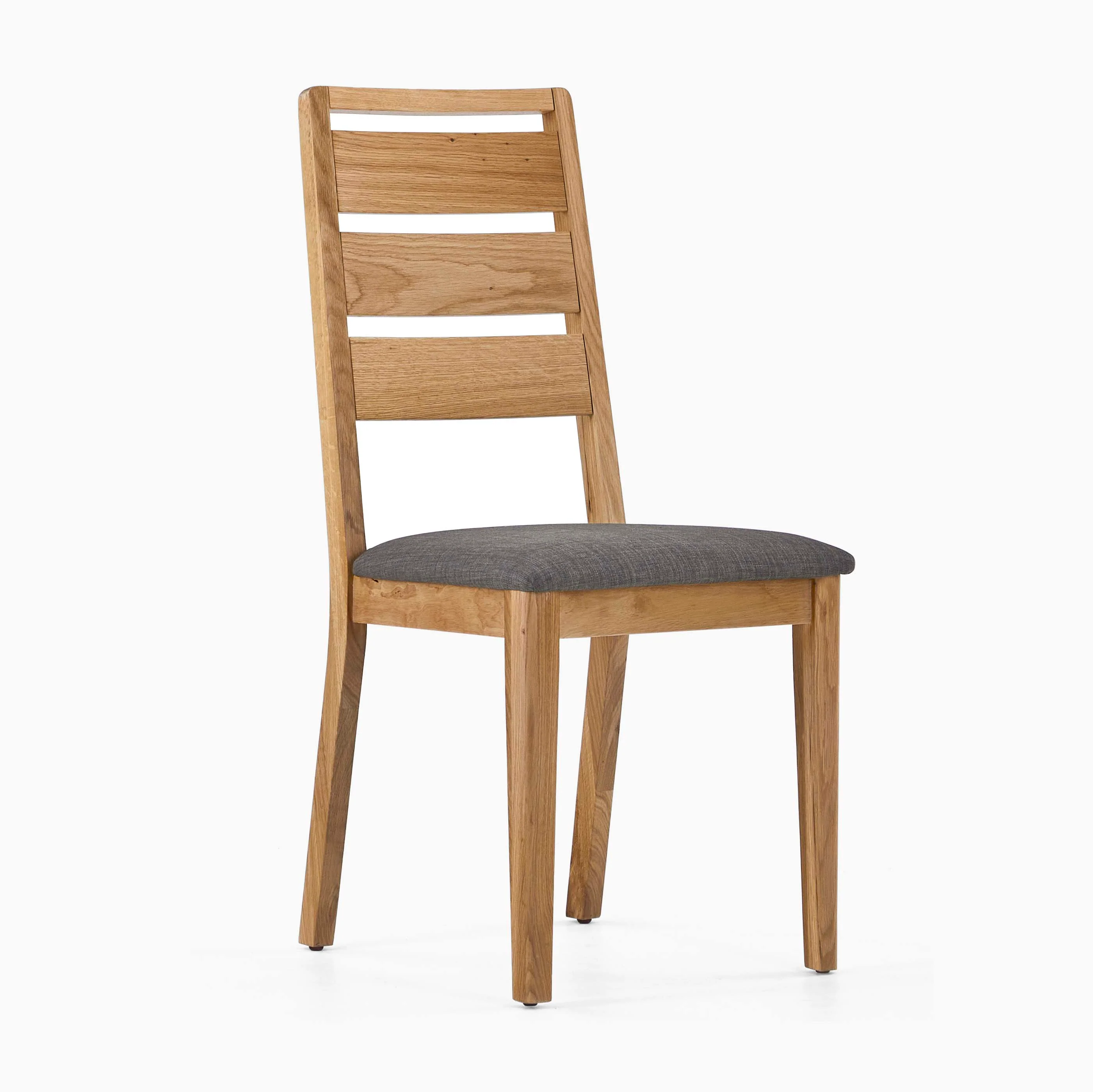 Bexley Pair of Ladderback Dining Chairs - Dining Chair Ladderback - Pair Oak - Image 2
